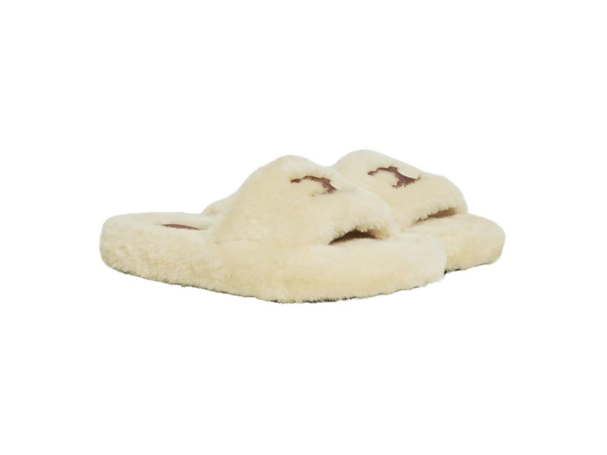 Celine o1bcso1str0925 358053563C Furry Slides in Beige Size US 6 / IT 36 - 2 Thumbnail