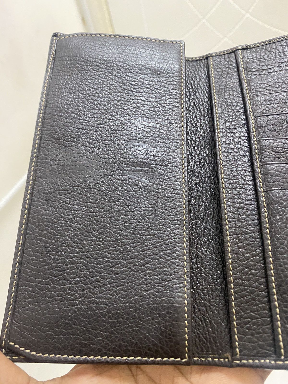 Gucci Gucci Beige/Brown GG Stud Canvas And Leather Flap Wallet Size ONE SIZE - 9 Thumbnail