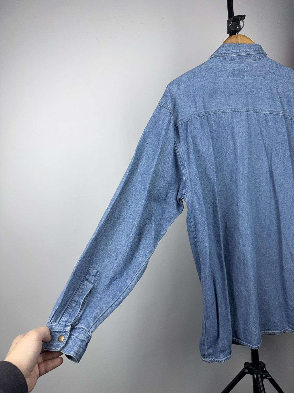 Vintage 90s Vintage Jacques Lorant Denim Cowboy Western Chain Shirt Size US XL / EU 56 / 4 - 14 Thumbnail