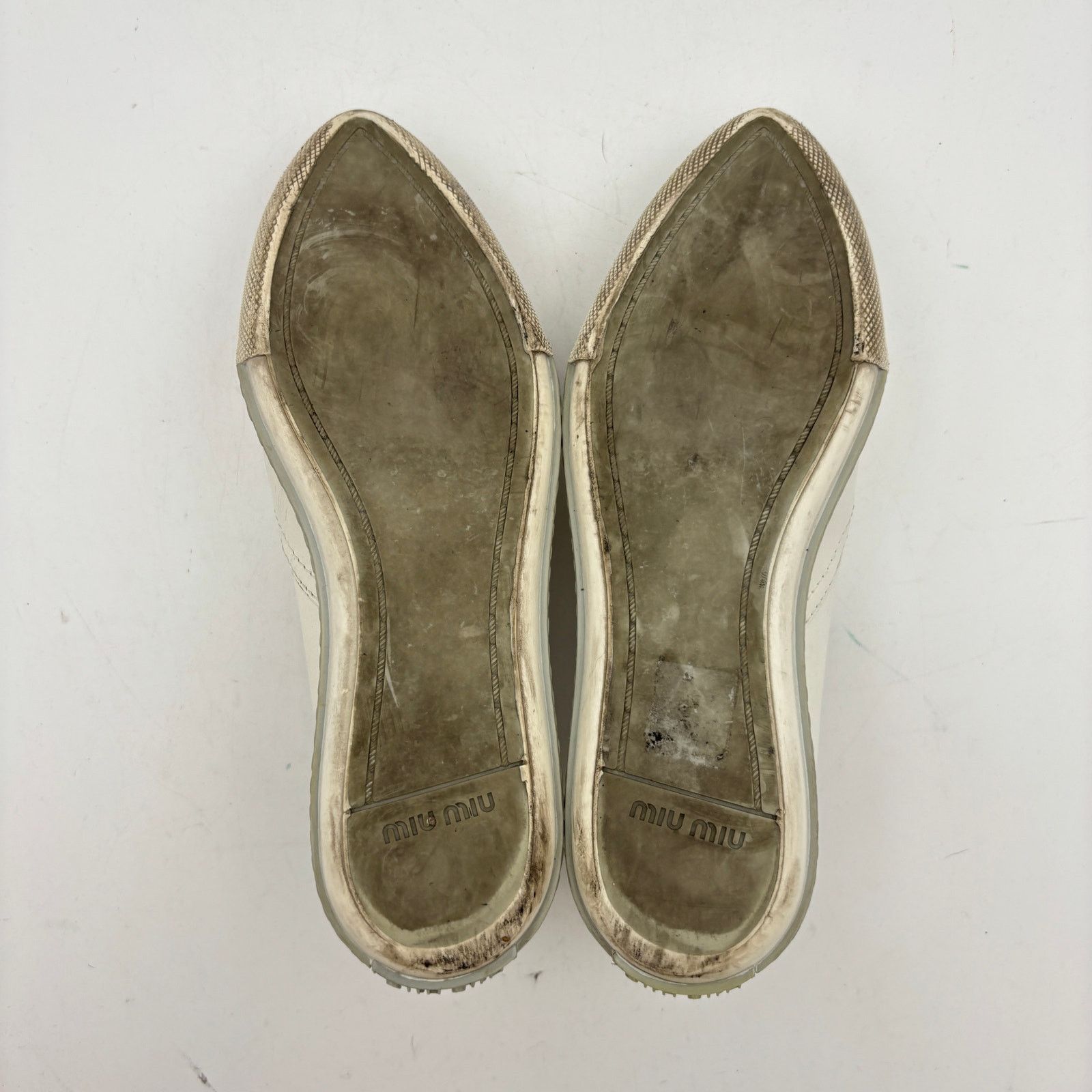 Miu Miu Miu Miu Leather Metal Point Cap Toe Slip On Shoes 35.5 / 5.5 Size US 5.5 / IT 35.5 - 8 Thumbnail