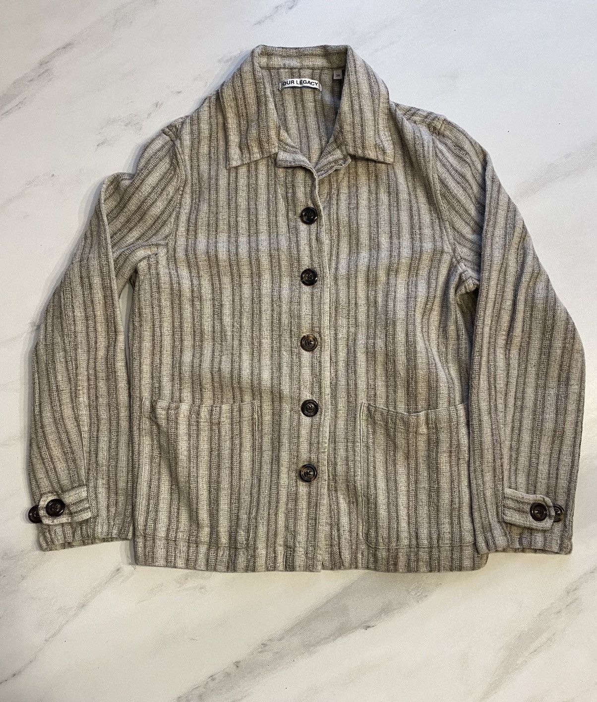Our Legacy Our legacy Square striped Square jacket cotton wool luxury Size S / US 4 / IT 40 - 1 Thumbnail