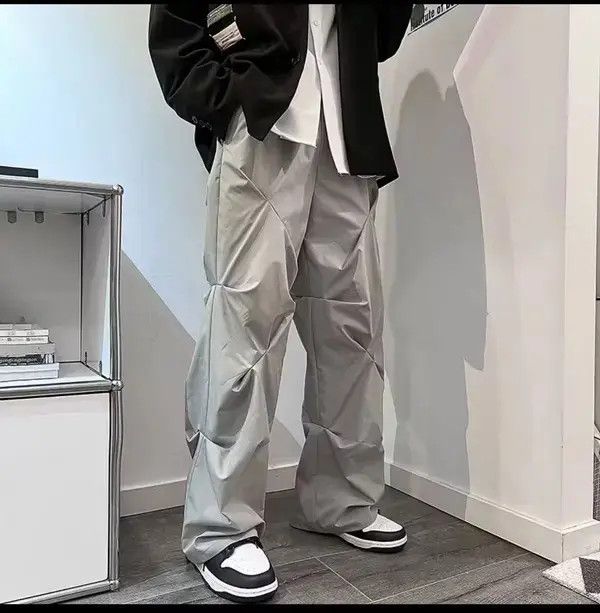 Japanese Brand × Vintage beige asymmetric street fashion pants Size US 34 / EU 50 - 2 Thumbnail