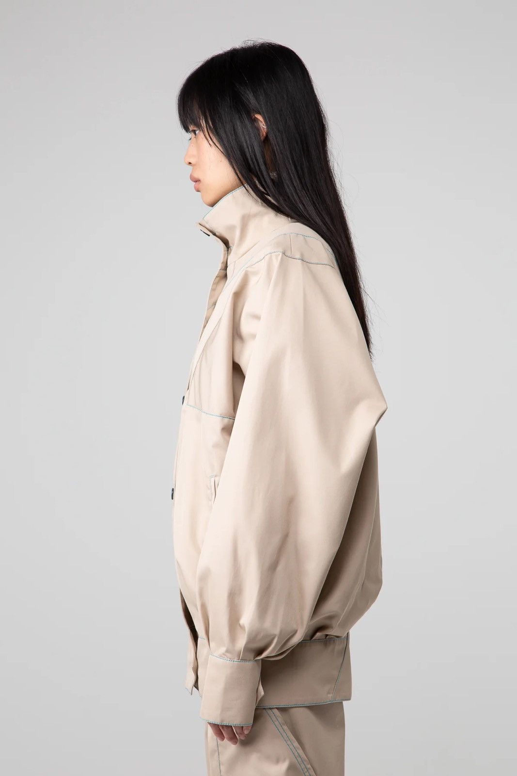 Kiko Kostadinov SS23 Bran Khaki Baggy Jacket Size XS / US 0-2 / IT 36-38 - 2 Thumbnail