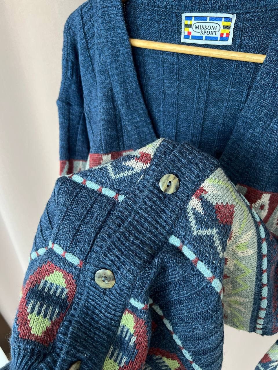 Missoni Missoni Sport Vintage Aztec Wool Cardigan Mens Size 54 L Size US L / EU 52-54 / 3 - 9 Thumbnail
