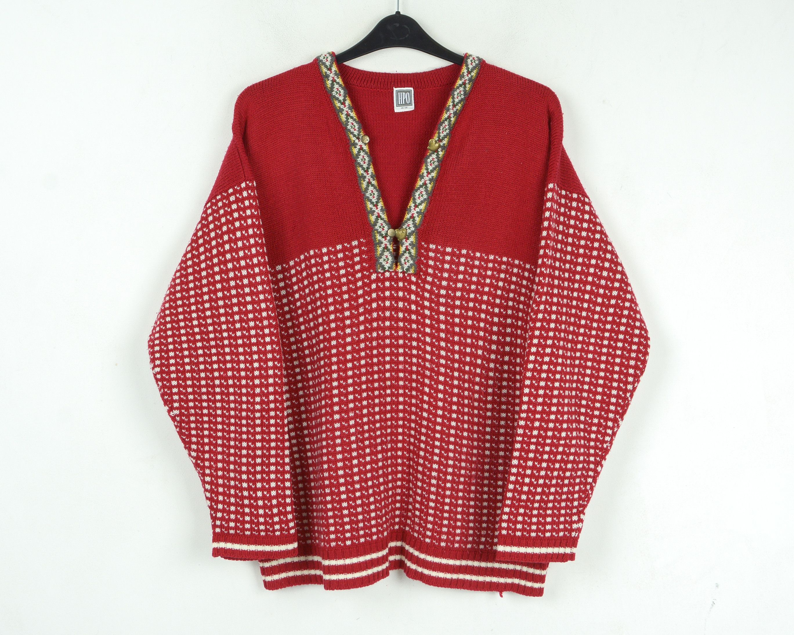 Vintage HPO L Nordic Jumper EU 46/48 Pullover Sweater Scandinavian Size US L / EU 52-54 / 3 - 2 Thumbnail