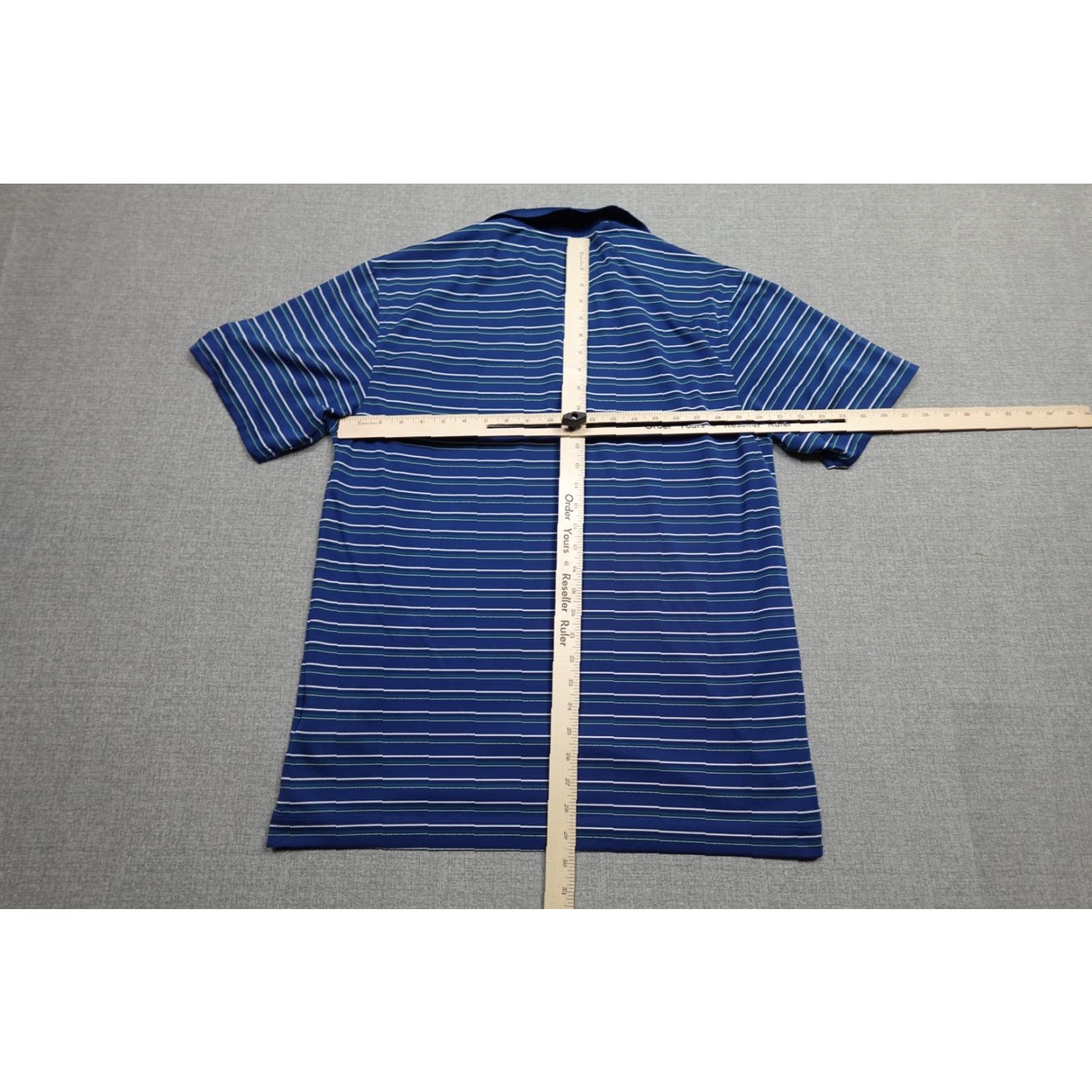 Nike Nike Golf Polo Mens L Blue Stripe FIT Dry Lightweight Short Sleeve Polo Shirt Size US L / EU 52-54 / 3 - 5 Thumbnail
