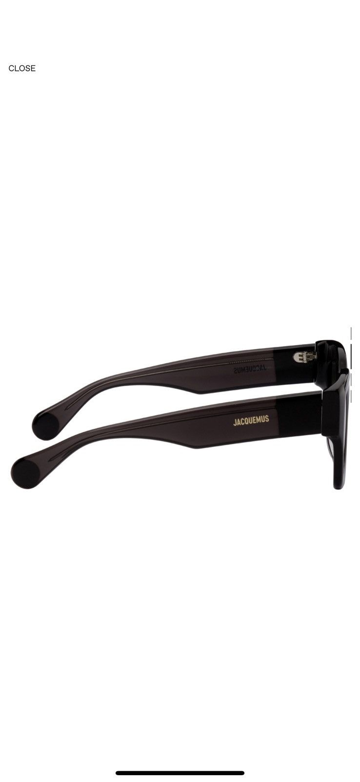 Jacquemus Jacquemus Black Les Lunettes Baci Sunglasses Size ONE SIZE - 11 Thumbnail