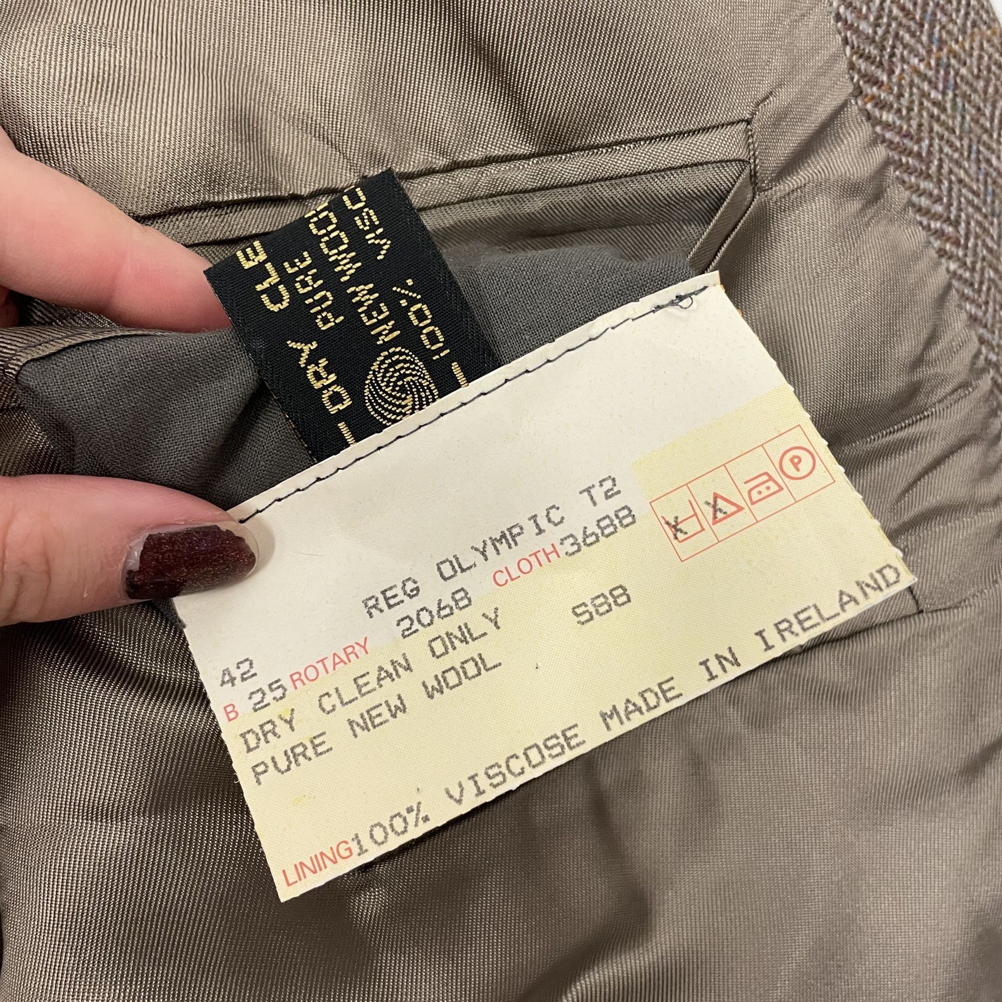 Other Vtg MAGEE HERRINGBONE Sport Coat Overcheck Jacket Size 42R - 7 Thumbnail