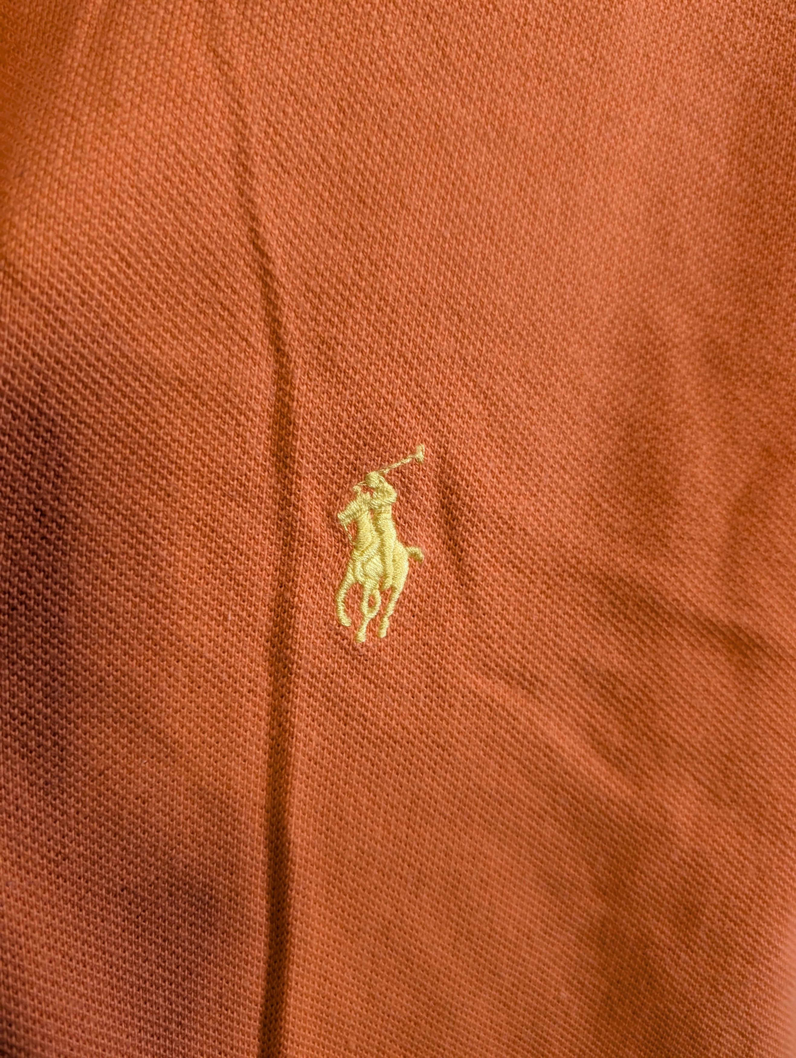 Polo Ralph Lauren Vintage orange logo embroidered S/S polo shirt M Size US M / EU 48-50 / 2 - 3 Thumbnail