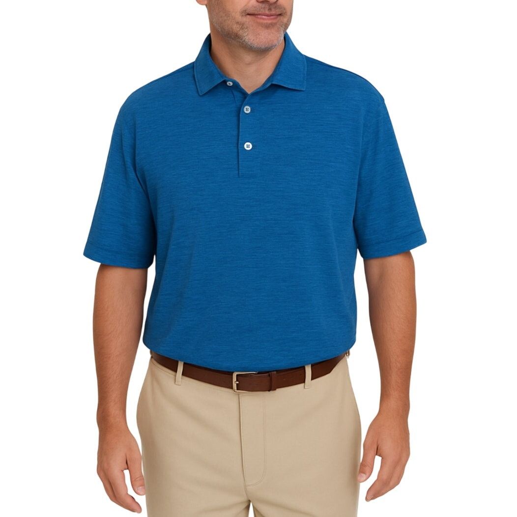 Footjoy FootJoy Men's Blue Golf Polo Large Classic Golf Polo Size US L / EU 52-54 / 3 - 1 Thumbnail
