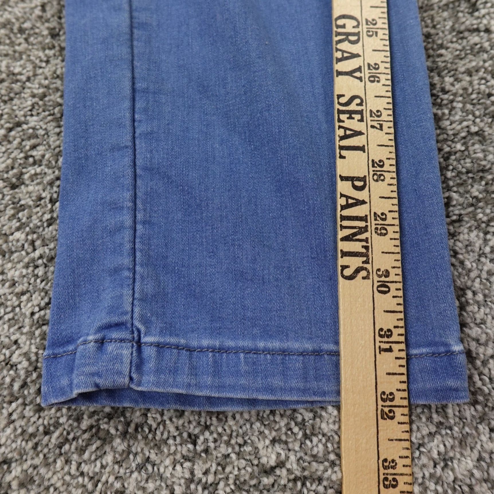 Denime Mugsy Jeans Mens 32X32 Dark Blue Denim Piers Straight Stretch Preppy Flex Jeans Adult Regular Blue 32 Inseam 5-Pocket Size US 32 / EU 48 - 3 Thumbnail