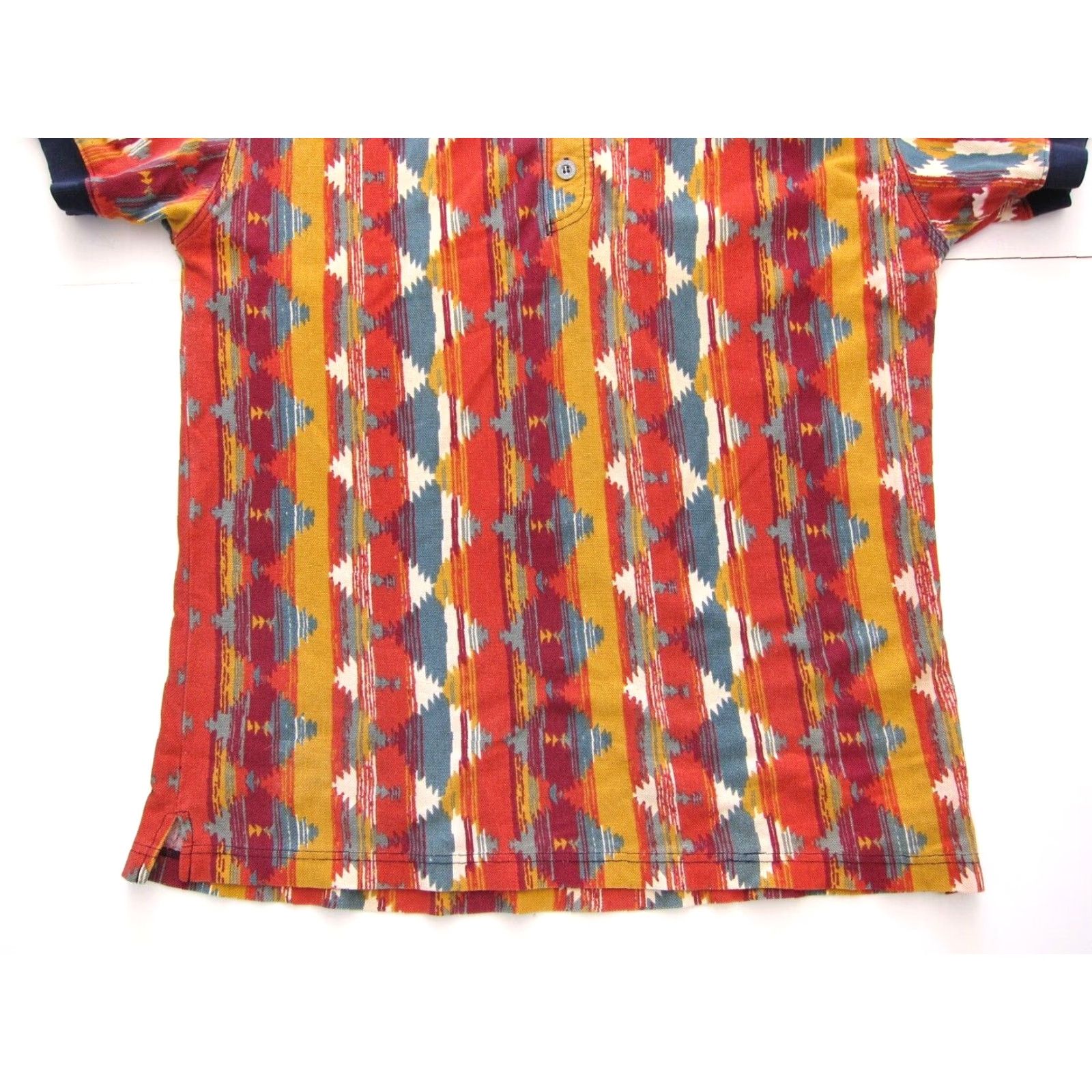 Vintage VINTAGE AriZona Polo Shirt Men L Collared Aztec 100% Cotton Orange Green Blue Shirt Size US L / EU 52-54 / 3 - 5 Thumbnail