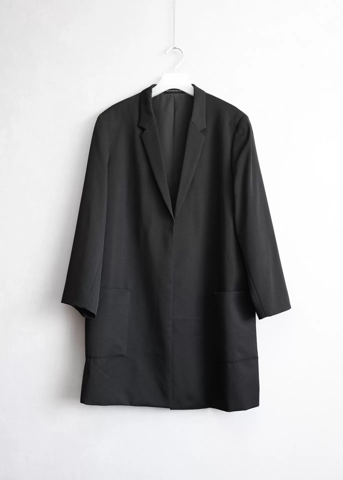 Yohji Yamamoto Yohji Yamamoto Black Long Coat Without Buttons Size US S / EU 44-46 / 1 - 1 Thumbnail