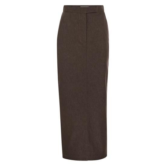 Max Mara MAX MARA Women Skirts 2511101013600 BROWN Size 28" / US 6 / IT 42 - 1 Thumbnail