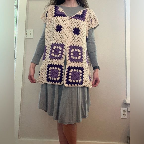 Homemade Hand-crocheted cardigan Size L / US 10 / IT 46 - 1 Thumbnail
