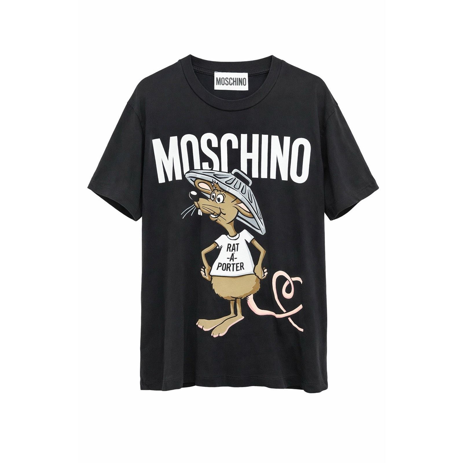 Moschino Authentic Moschino Couture Rat-A-Porter T-Shirt Black Italy Size US XXS / EU 40 - 1 Thumbnail
