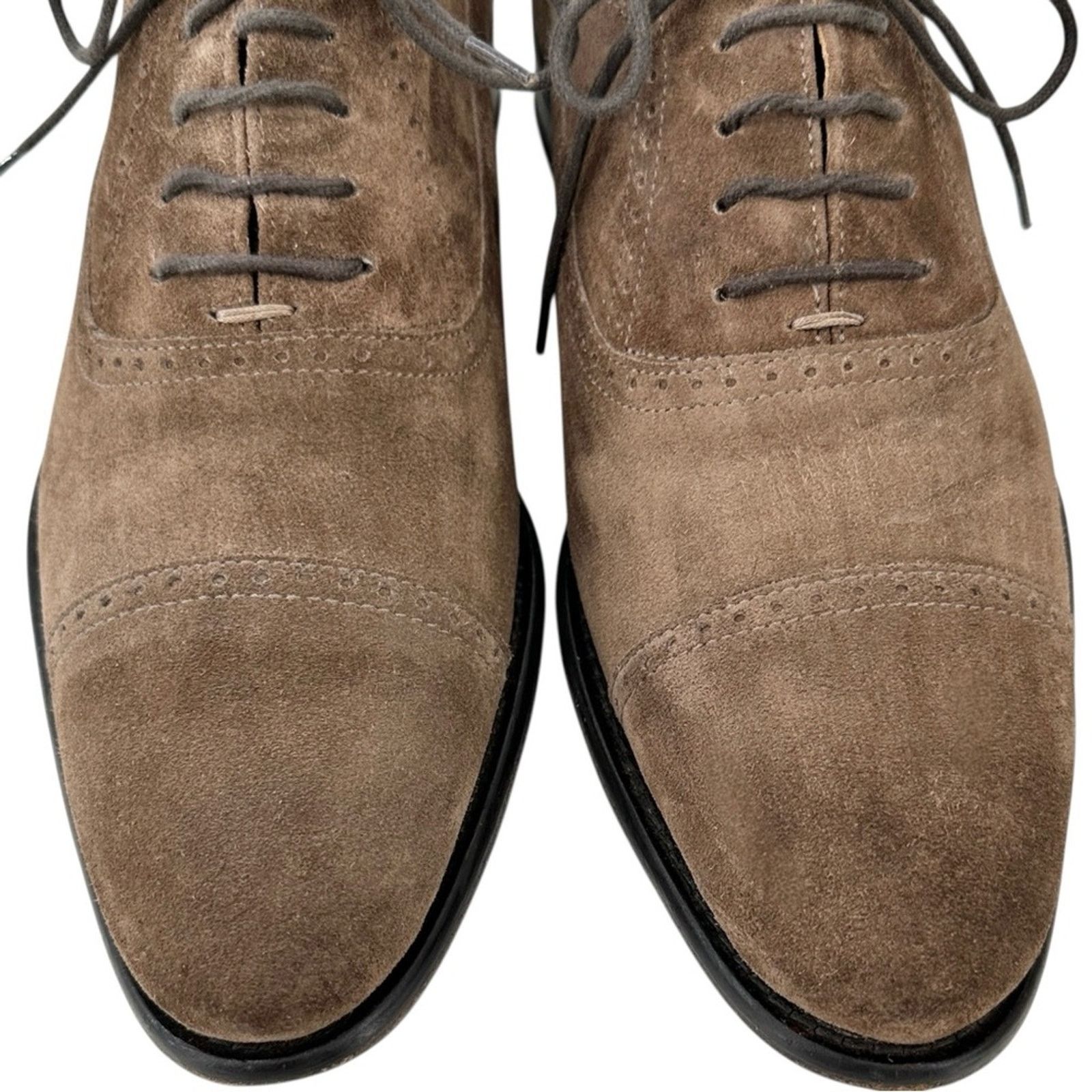 Other Calzoleria Toscana Suede Leather Brogue Cup Toe Oxfords Size US 10 / EU 43 - 5 Thumbnail