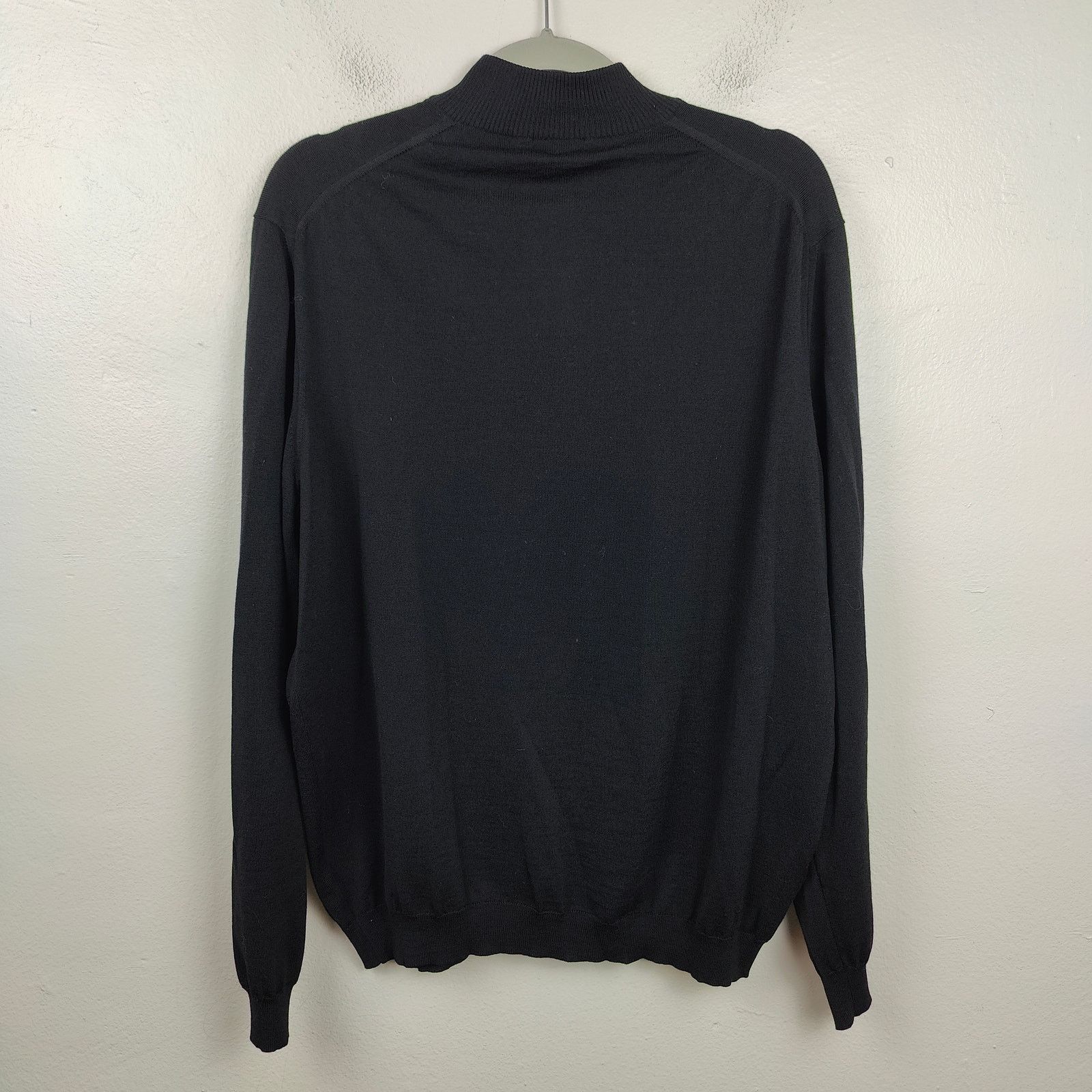 Avon Celli Avon Celli 1/4 Zip 100% Wool Sweater Mens Large Black Size US L / EU 52-54 / 3 - 3 Thumbnail