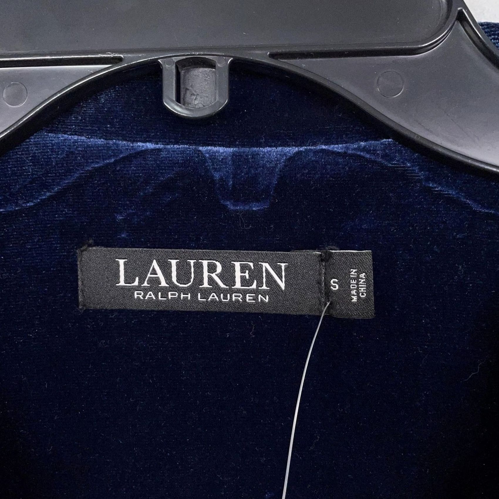 Ralph Lauren VINTAGE Lauren Ralph Lauren Shirt Womens Small Blue Velvet Pajama Top Lounge Black Label Size S / US 4 / IT 40 - 4 Thumbnail