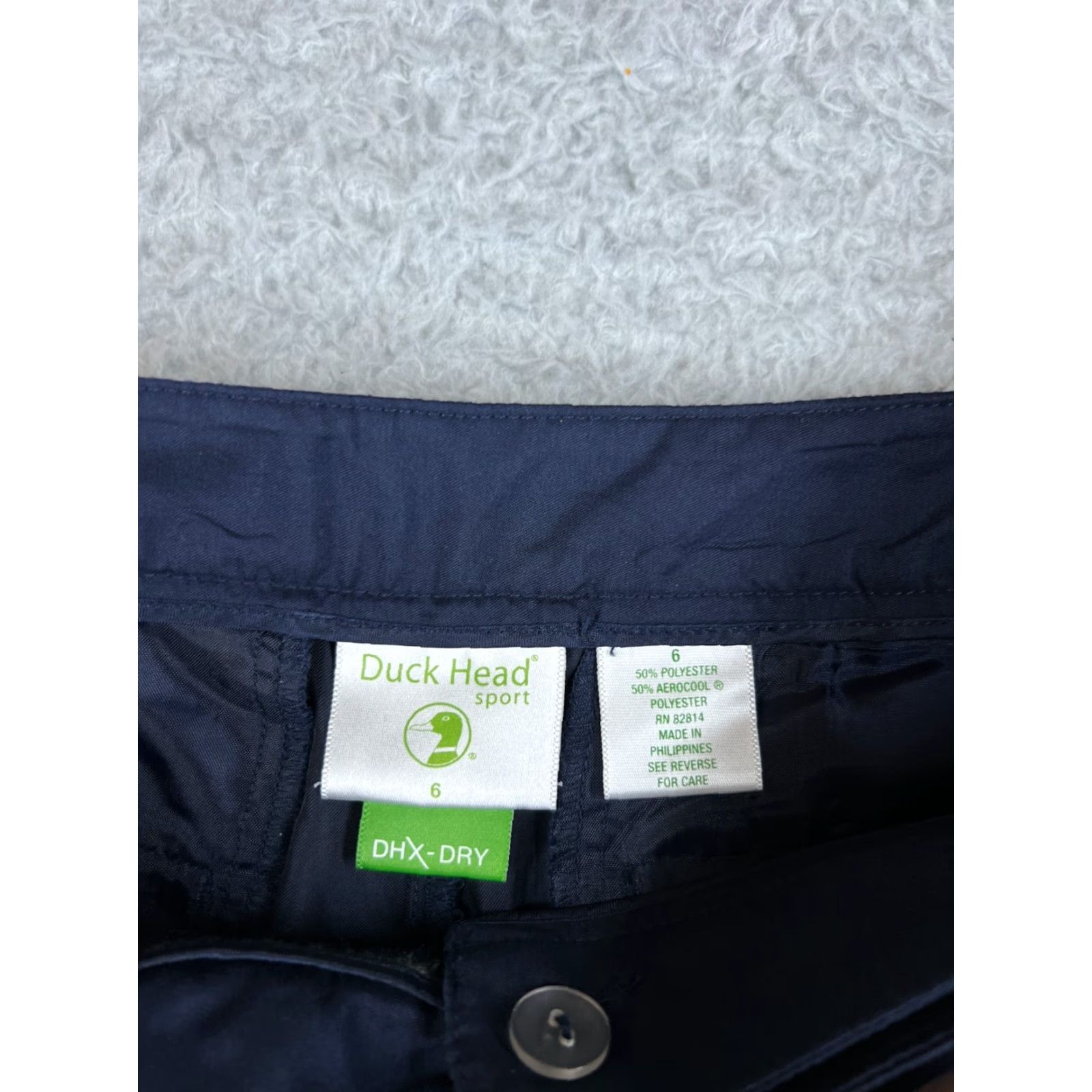 Vintage VINTAGE Duck Head Skirt Womens 6 Navy Blue DHX-DRY Fabric Polyester Blend Skort Size 28" / US 6 / IT 42 - 6 Thumbnail