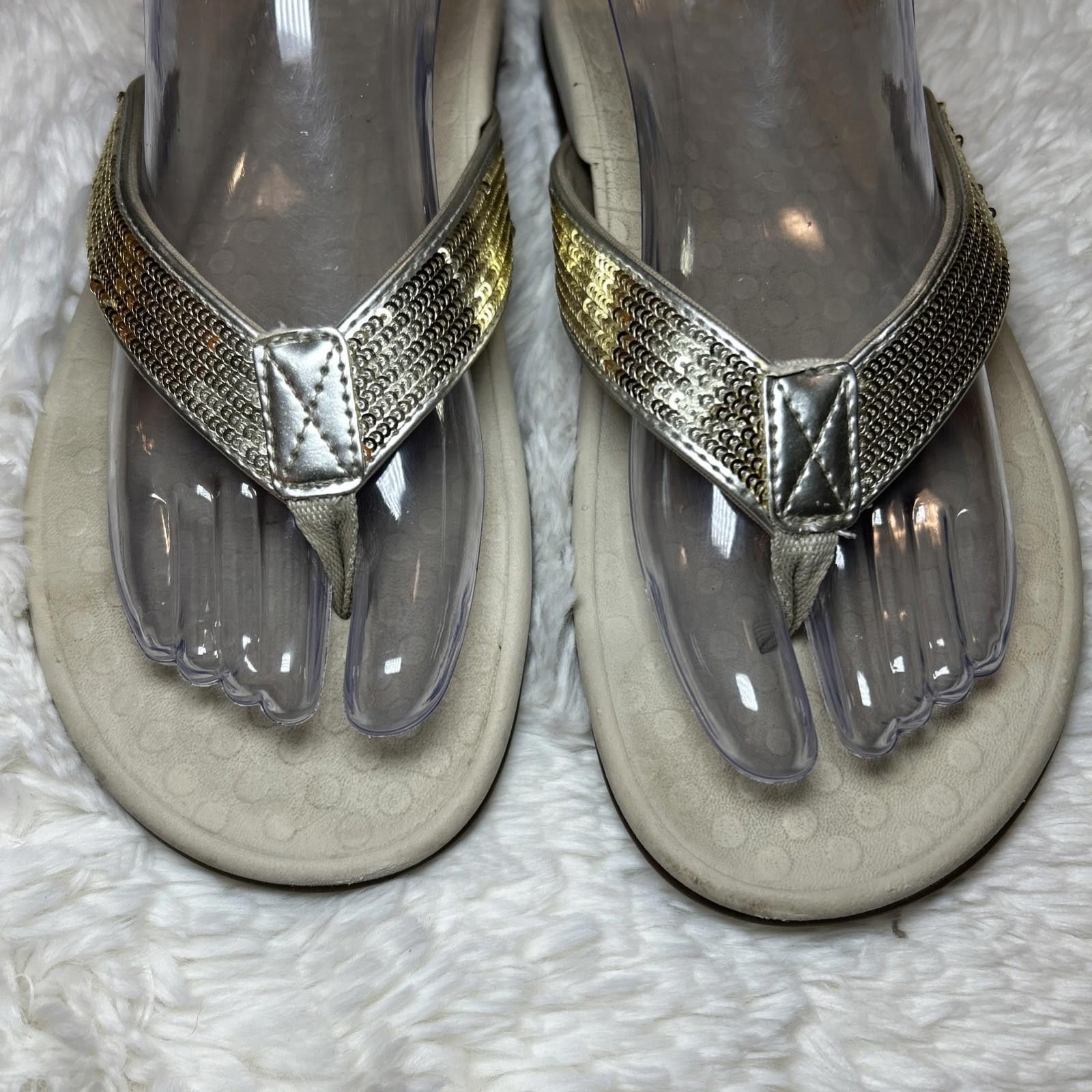 Vionic VIONIC Dillon Shine Toe Post Women’s Sz10 Flip Flop Sandal Size US 10 / IT 40 - 2 Thumbnail