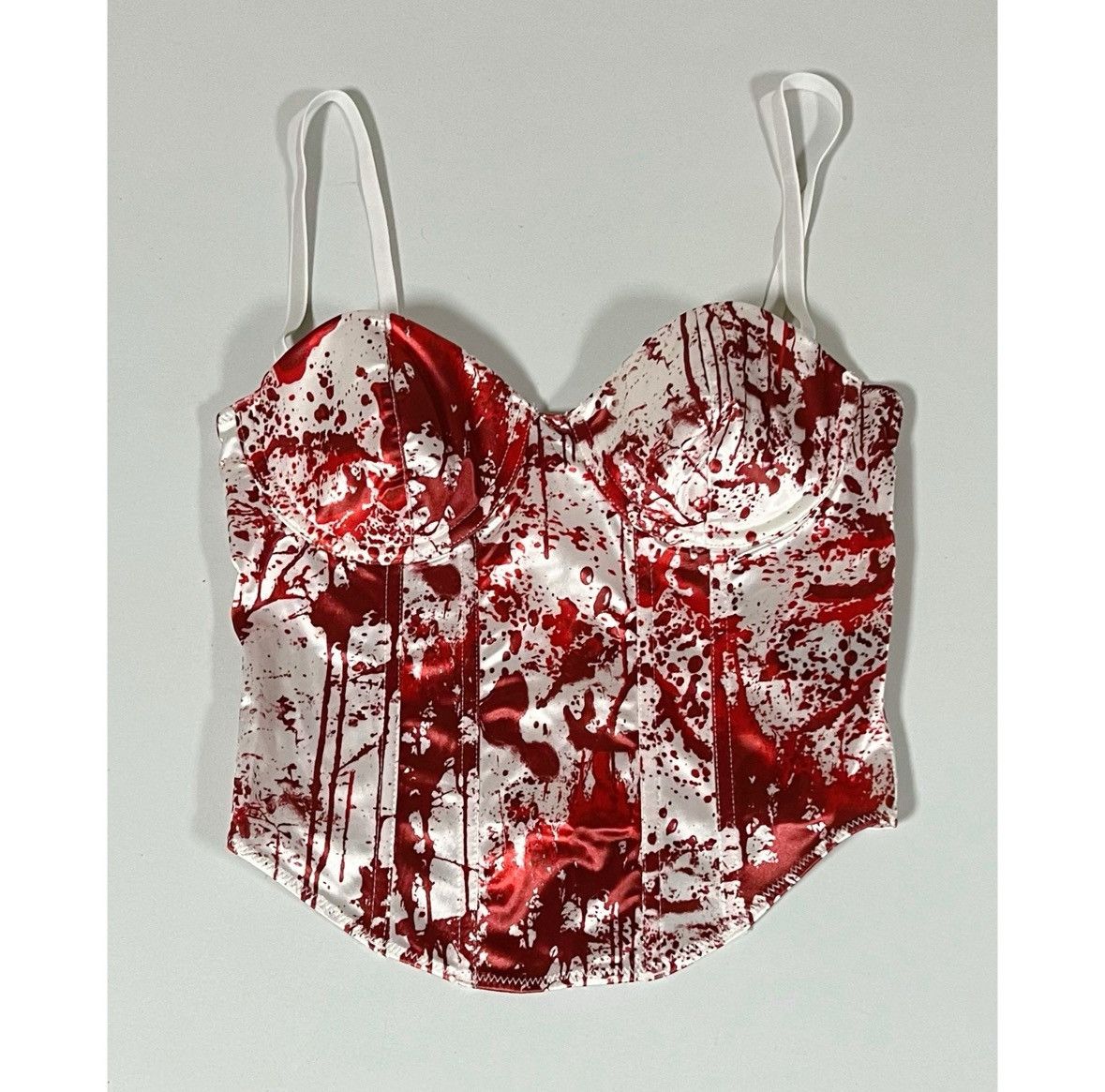 Dolls Kill Dolls Kill Bloody Halloween Corset Bustier Top Shirt XS 🩸🔪 Size XS / US 0-2 / IT 36-38 - 2 Thumbnail