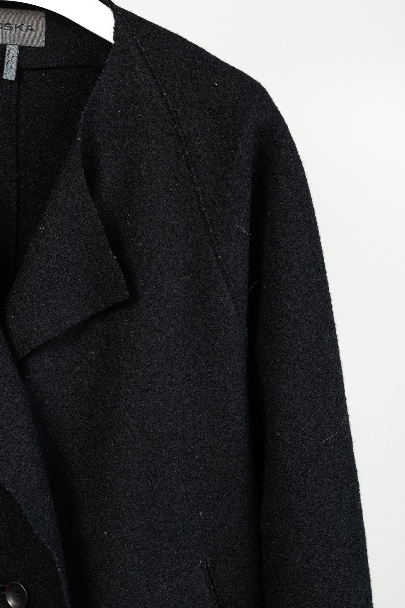 Other Oska Black Boiled-Wool Oversized Flyaway-Collar Coat Size S / US 4 / IT 40 - 5 Thumbnail