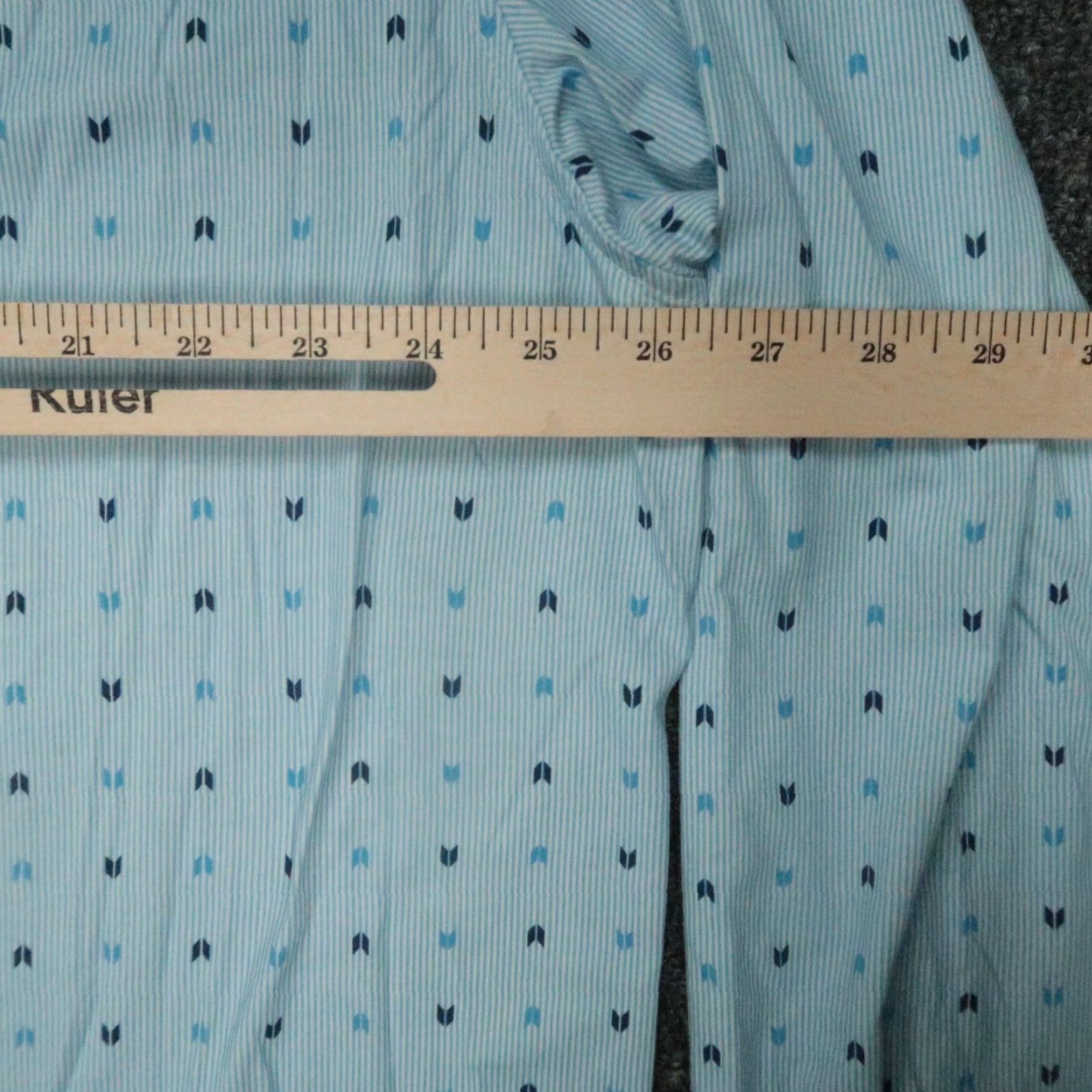 Vintage Buttercloth Mens Shirt 3XL Blue Icy Cotton Long Sleeve Button Up Geometric Pattern Size US XXL / EU 58 / 5 - 5 Thumbnail
