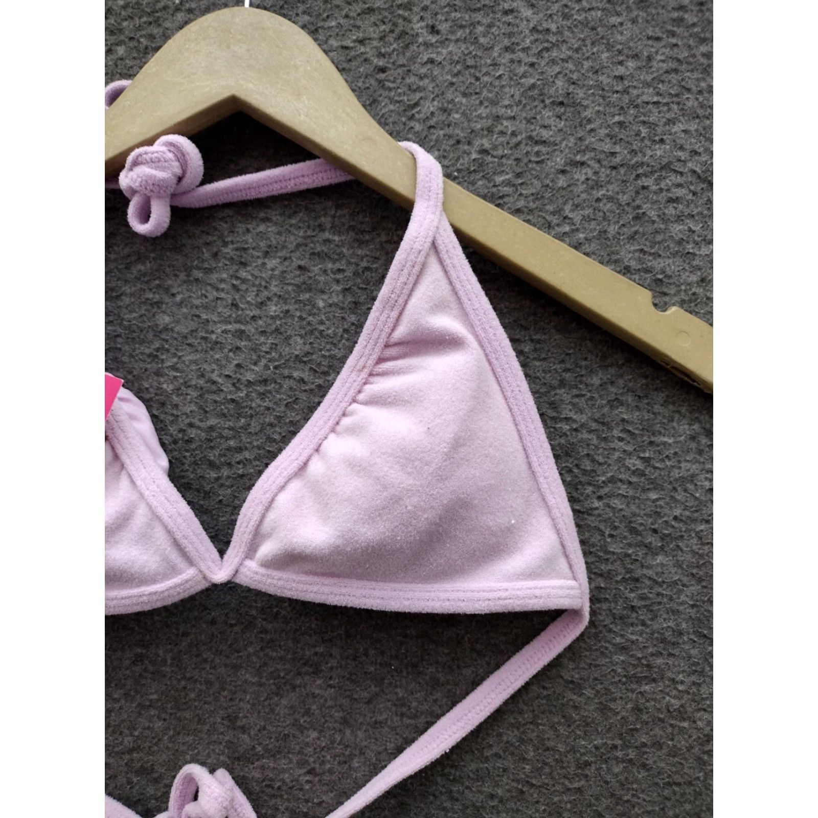 Vintage Xhilaration Bikini Top Juniors Women's Spaghetti String Violet M 4-6 Swim Top Size M / US 6-8 / IT 42-44 - 7 Thumbnail
