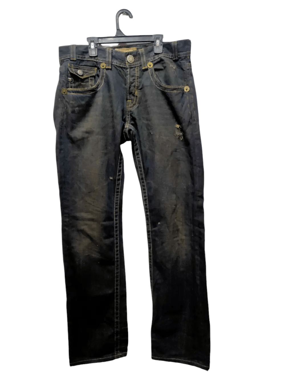 MEK Mek japanese distressed low waist denim Size US 33 - 2 Thumbnail