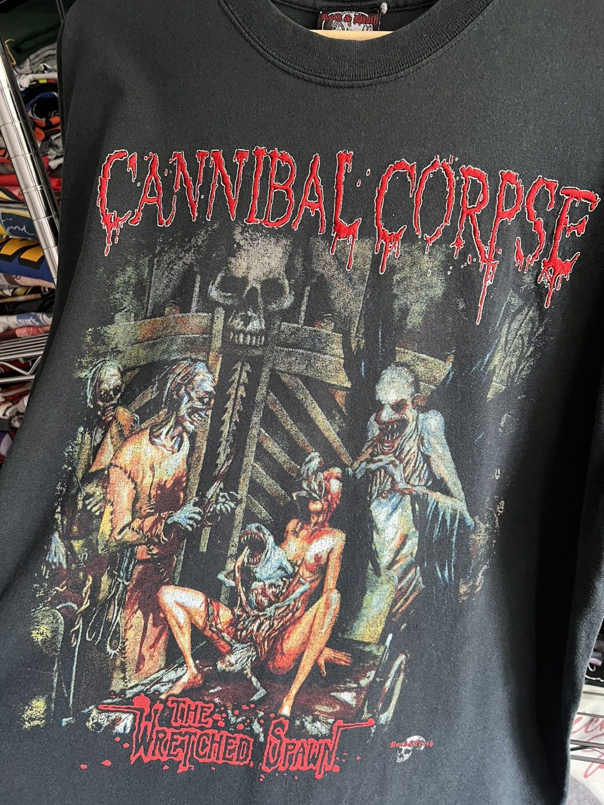 Band Tees 2004 Cannibal Corpse The Wretched Spawn Embroidered Metal Size US XL / EU 56 / 4 - 4 Thumbnail