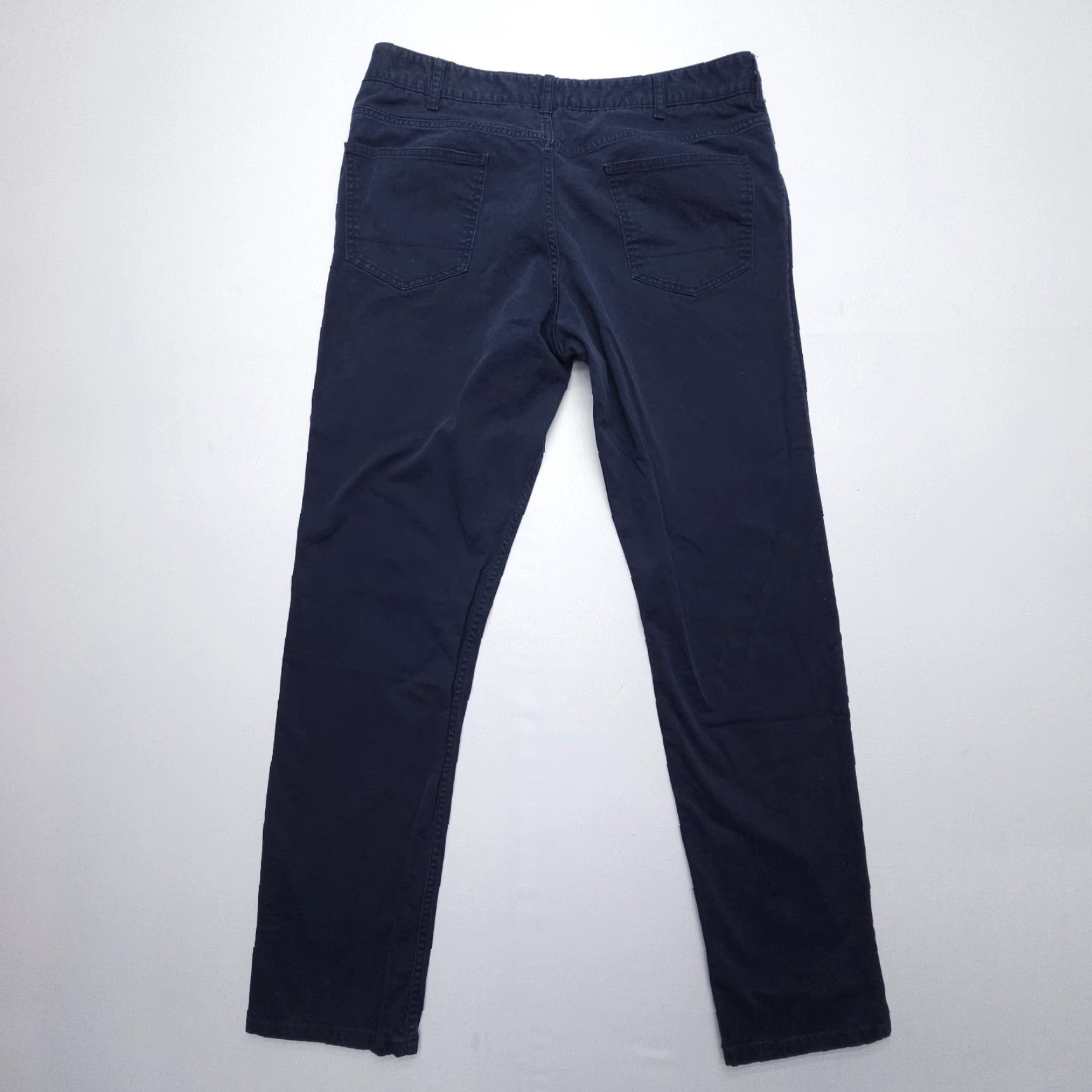Vintage VINTAGE Spoke Pants Chino Men 36 Dark Blue Straight 31 Inch Inseam Button Fly Casual Business Size US 36 / EU 52 - 2 Thumbnail