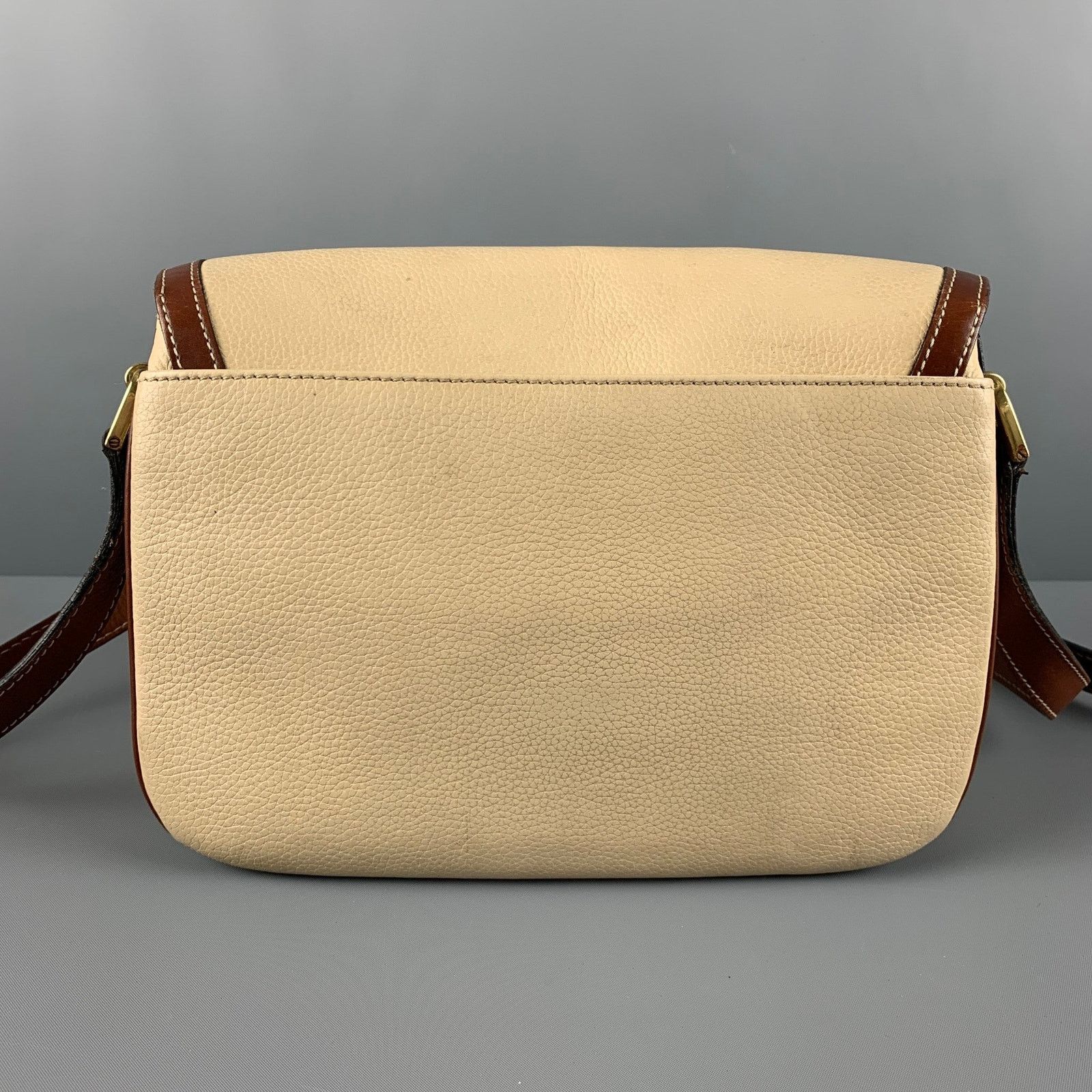 Bally BALLY Cream Brown Pebble Grain Leather Cross Body Handbag Size ONE SIZE - 5 Thumbnail