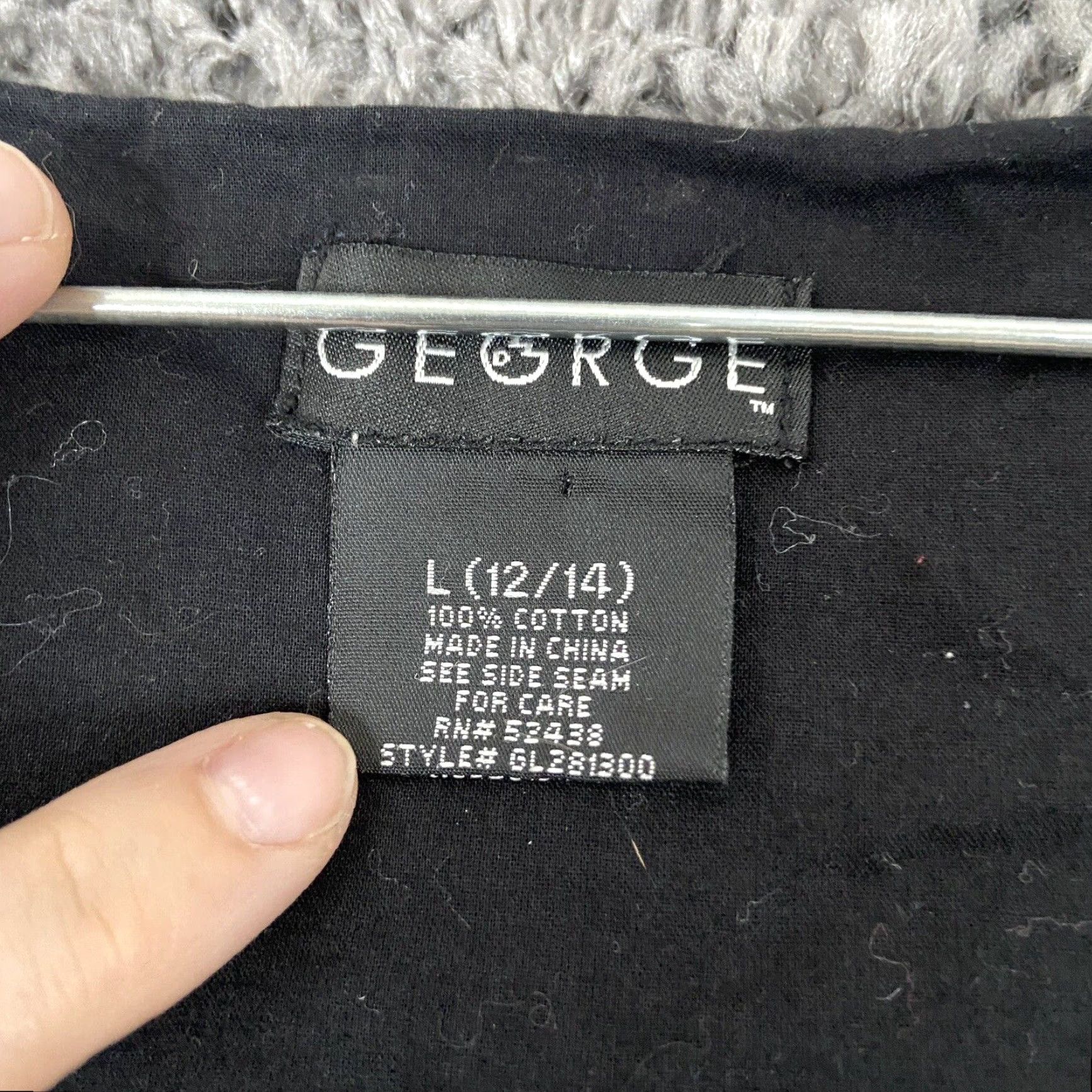 George GEORGE Lace Pleated V-Neck Tank Top Black Women’s L (12-14) Zipper Side Size L / US 10 / IT 46 - 5 Thumbnail