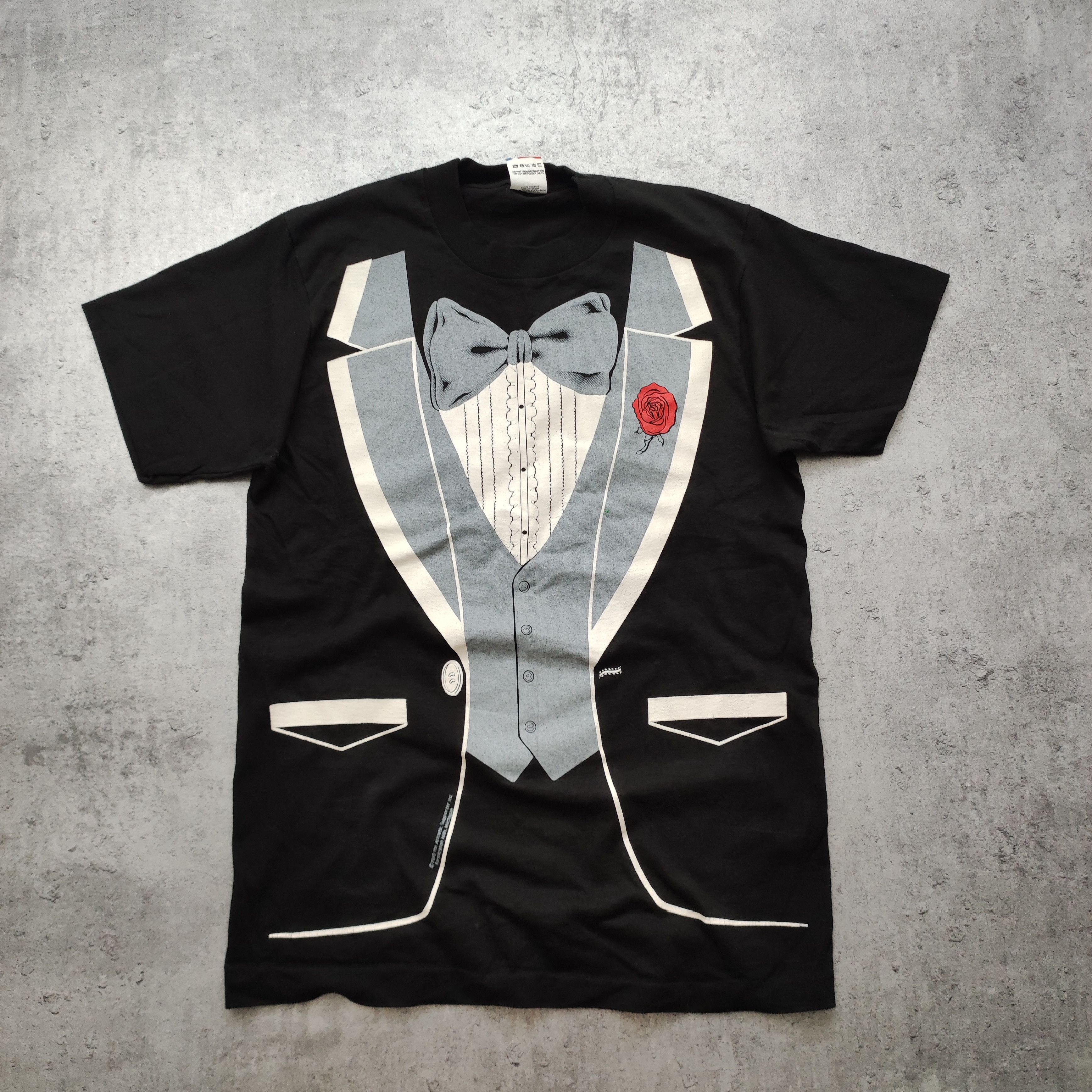 Vintage Vintage RARE Fotl 80s Black Tuxedo Promo Tee Size US M / EU 48-50 / 2 - 2 Thumbnail