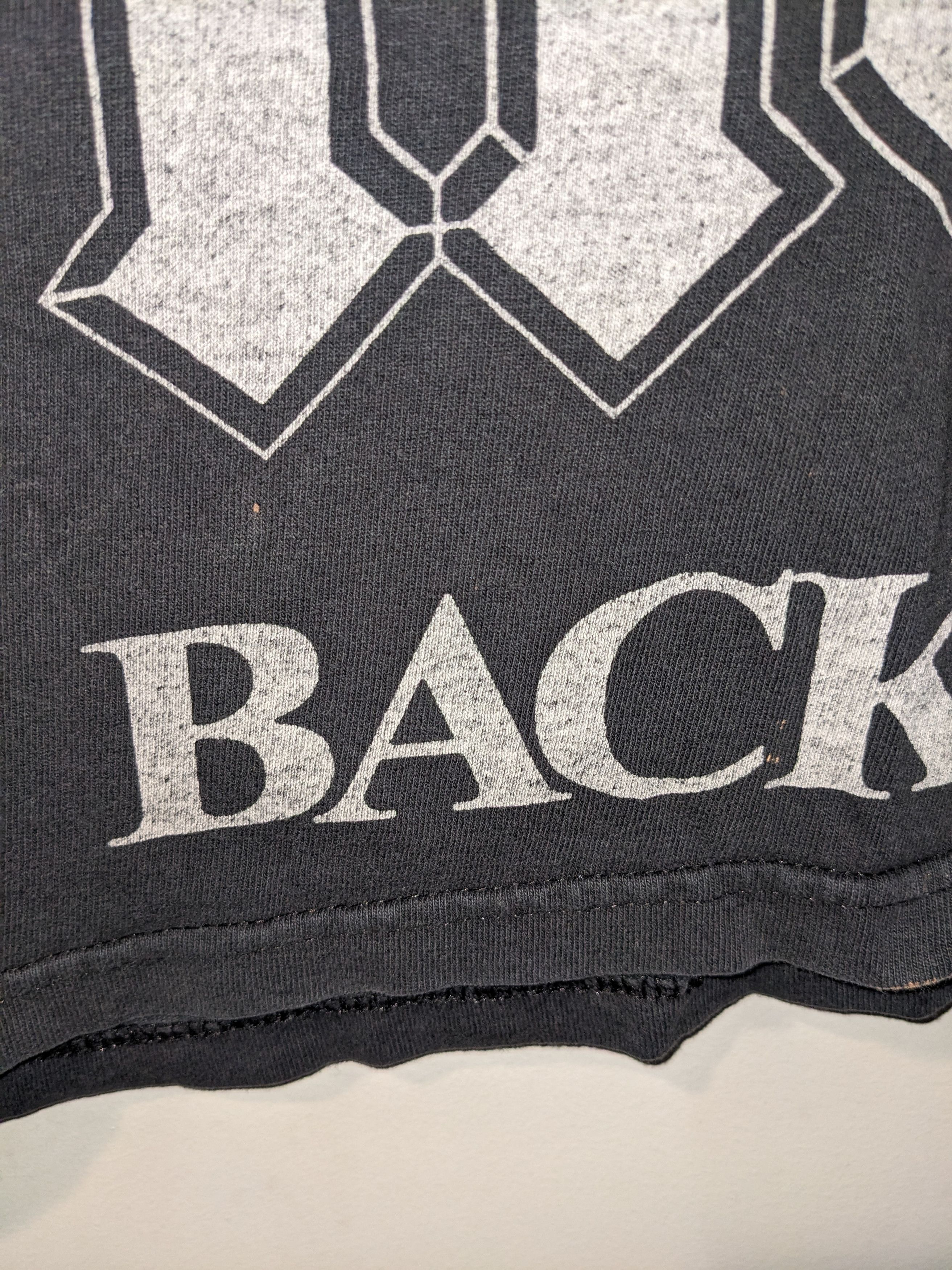 AC/DC × Band Tees × Vintage Vintage 2010 ACDC Back in Black Spell Out Logo T-Shirt Size US XL / EU 56 / 4 - 7 Thumbnail