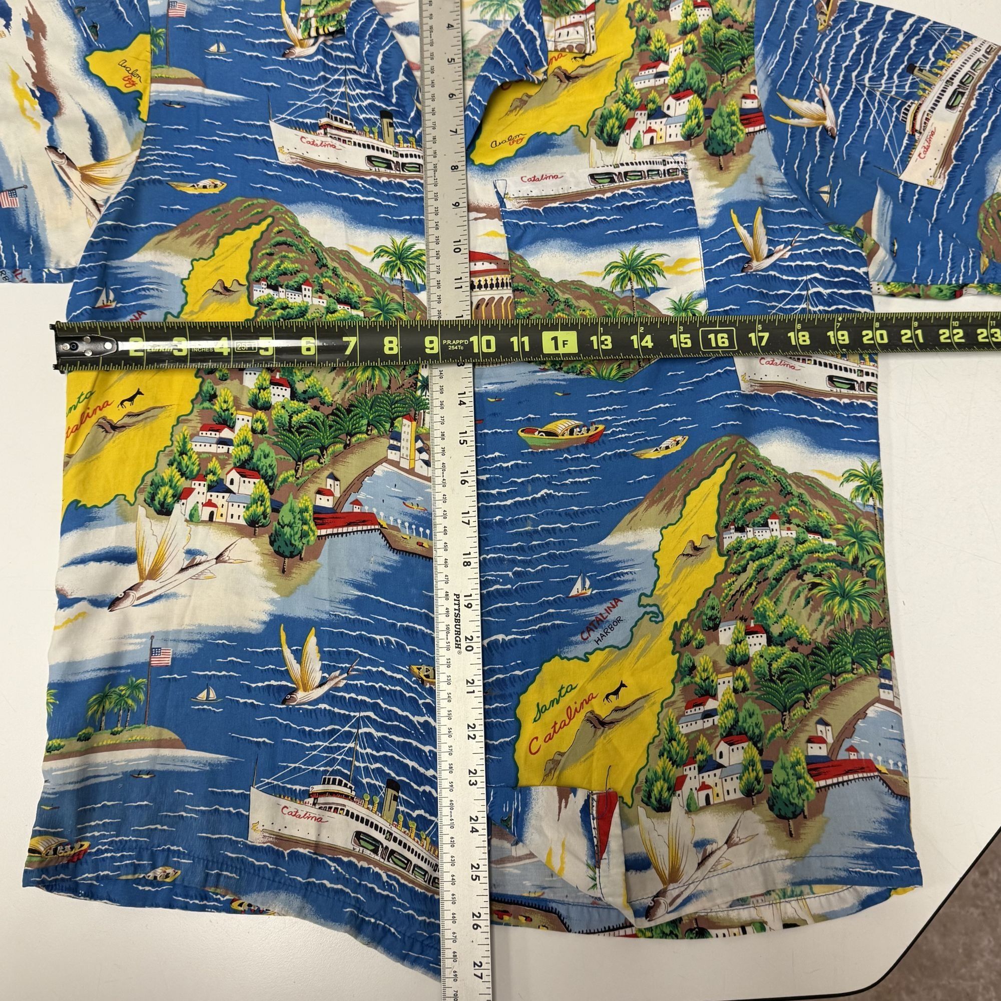 Ocean Pacific Vtg OP Ocean Pacific Blue SANTA CATALINA Hawaiian Shirt Size US M / EU 48-50 / 2 - 7 Thumbnail