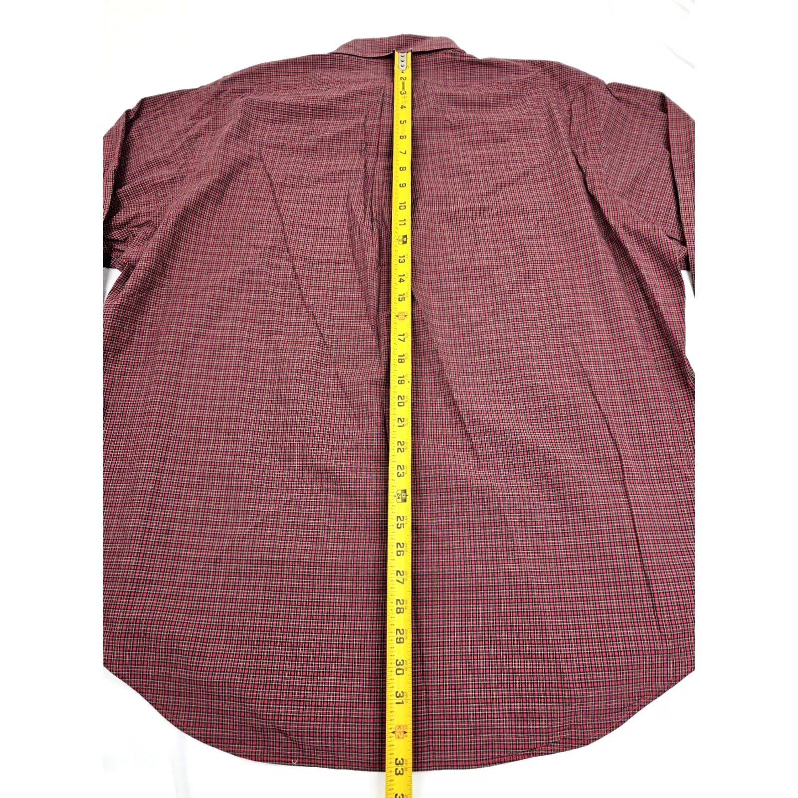 Polo Ralph Lauren VINTAGE Polo Ralph Lauren Yarmouth Oxford Shirt Men 55" Chest Red Green 17 34/35 XL-XXL Button-Down Collar SVG? Size US XXL / EU 58 / 5 - 7 Thumbnail