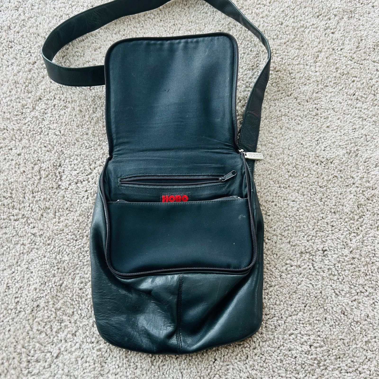 Hobo Vintage 90s Hobo International Crossbody Purse Black Leather Size ONE SIZE - 2 Thumbnail