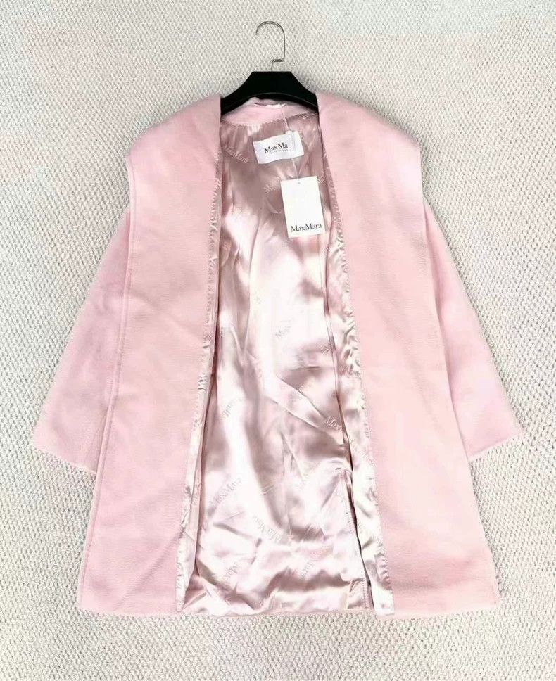 Max Mara Max Mara Pink Camel Fleece Logo-Filled Hooded Lace Up Bath Size M / US 6-8 / IT 42-44 - 5 Thumbnail