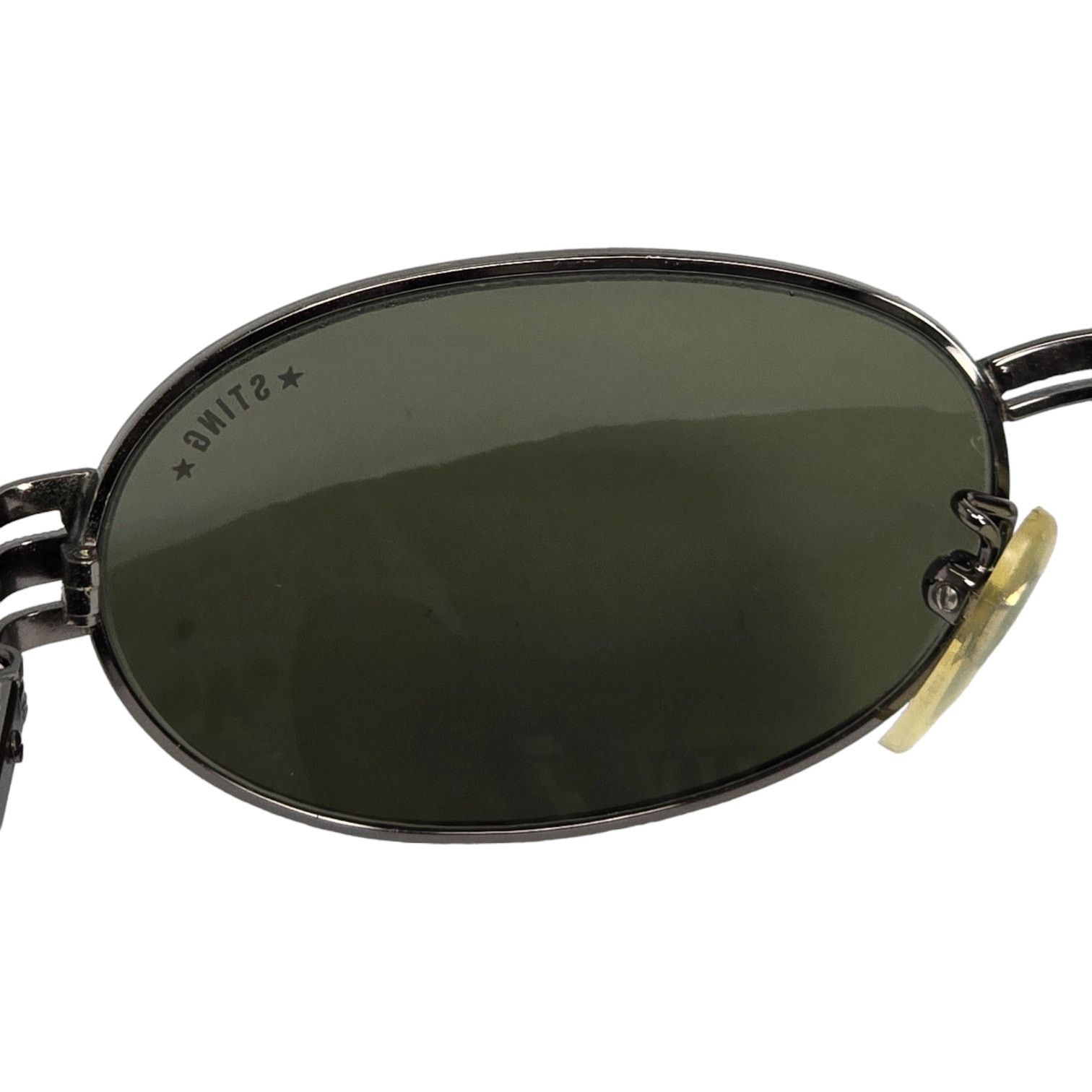 Sting Vintage Sting Gold Black Oval Sunglasses w Case Made Italy Size ONE SIZE - 9 Thumbnail