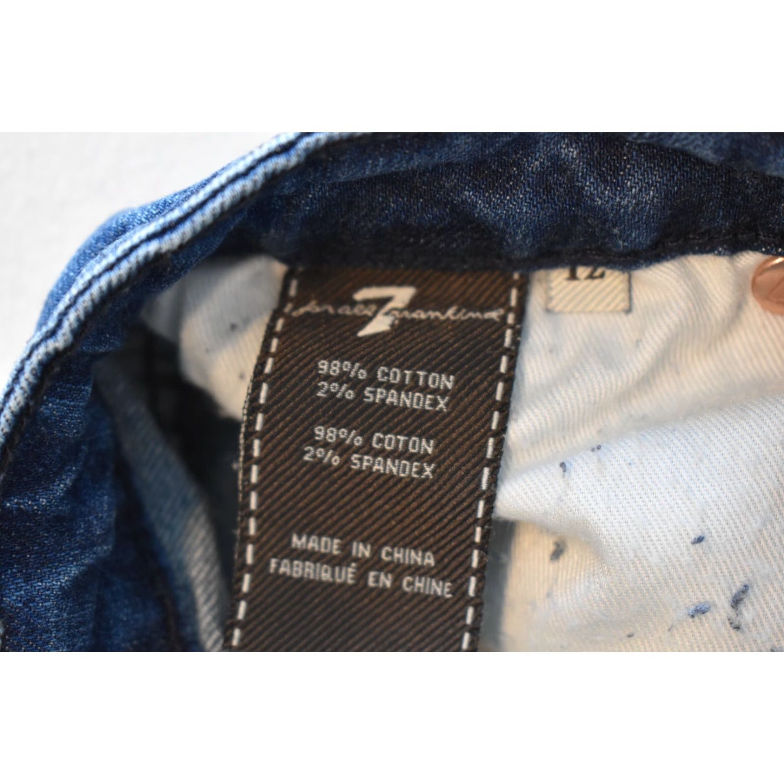 7 For All Mankind 7 For All Mankind Jeans Womens 26x27 Straight Leg Regular Rise Mid Inseam 27 Blue Cotton Blend Denim Size 12 XS? Wait Size 26" / US 2 / IT 38 - 7 Thumbnail