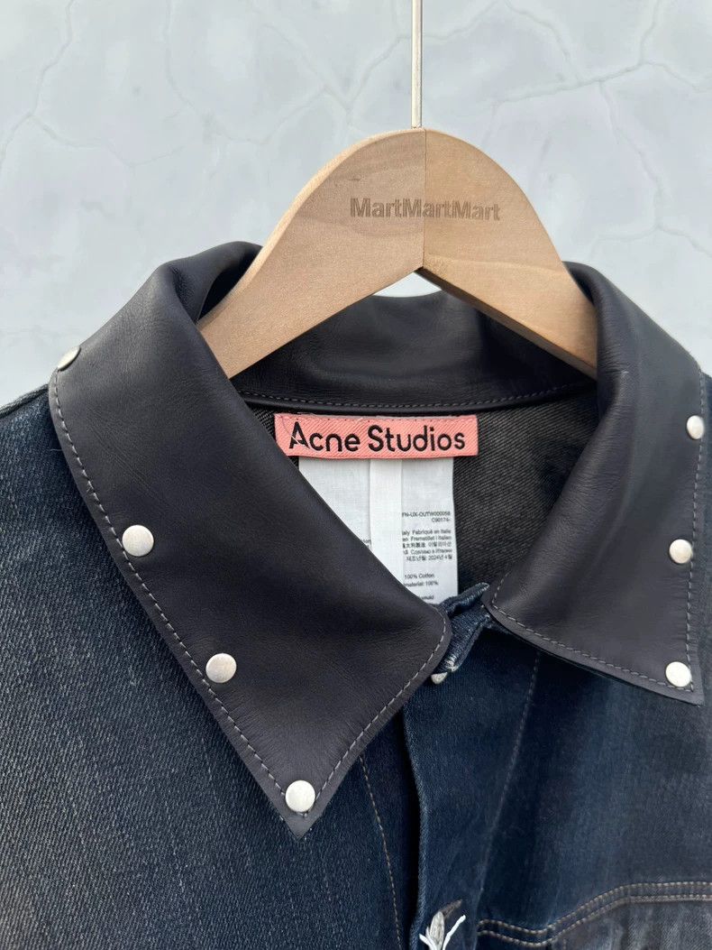 Acne Studios Acne Studios 24 FW Patchwork Collar Ripple Washed Denim Jac Size US L / EU 52-54 / 3 - 4 Thumbnail