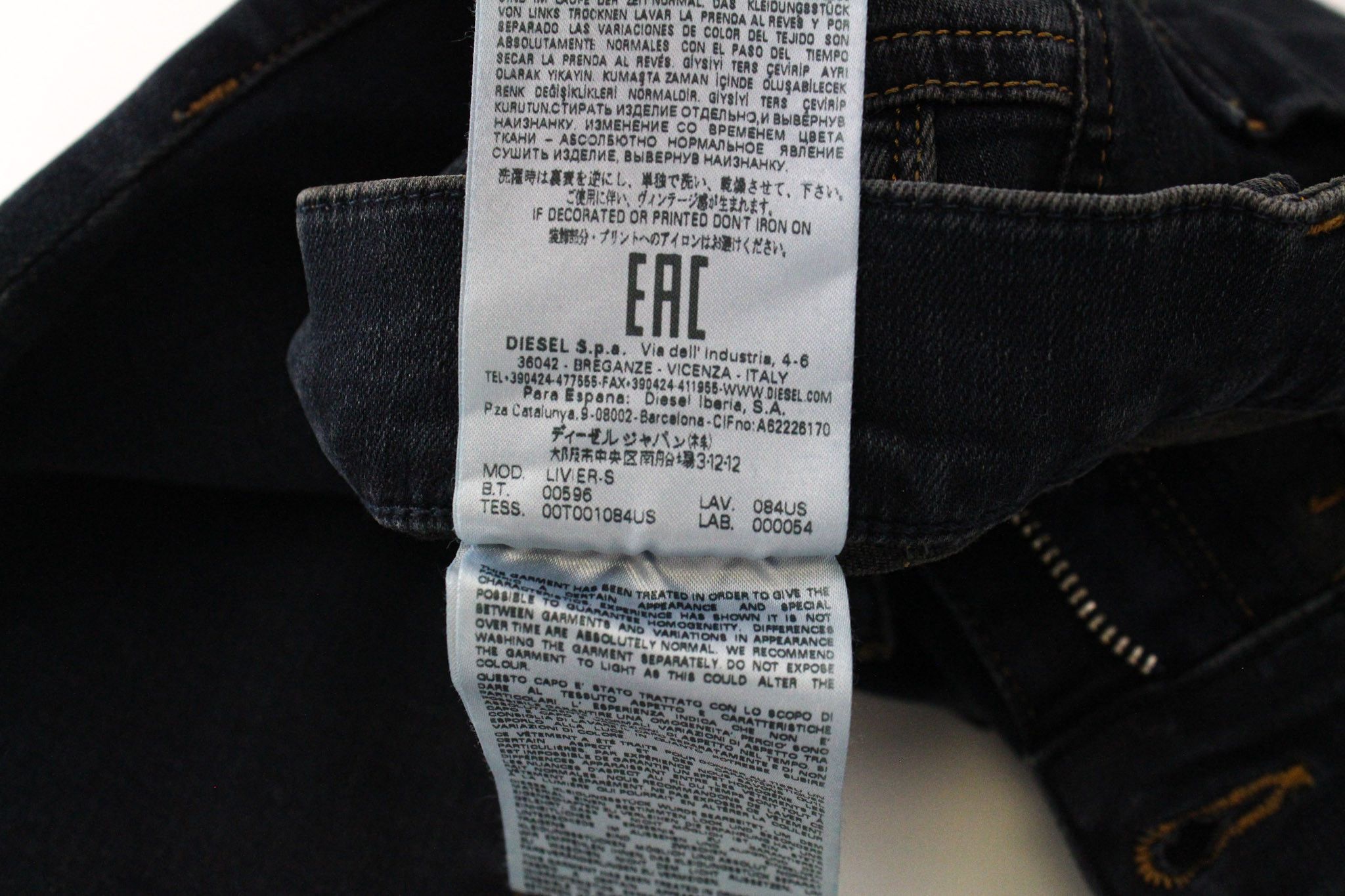 Diesel LIVIER-S 084US W24 Blue Jegging Jeans 70471 Size 24" / US 00 / IT 34 - 9 Thumbnail