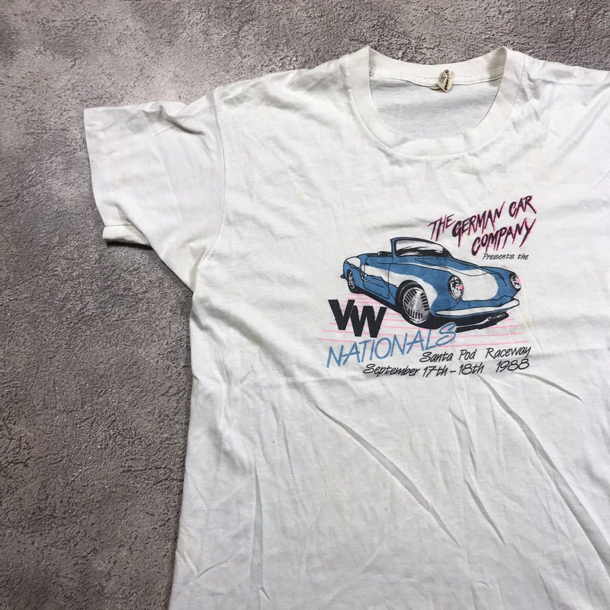 Vintage Vintage 90s Volkswagen Graphic Tee Sun Faded Y2K Streetwear Size US M / EU 48-50 / 2 - 2 Thumbnail