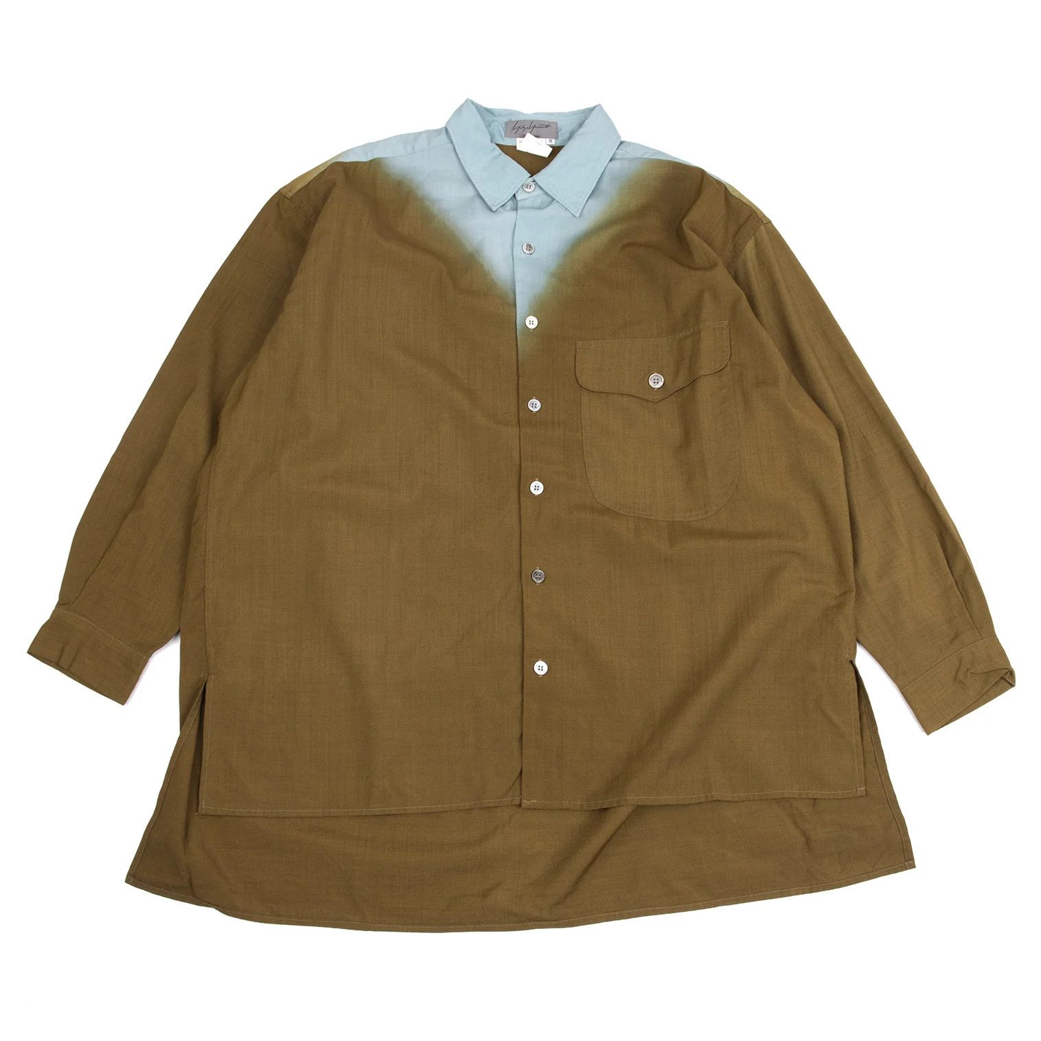 Yohji Yamamoto Yohji Yamamoto Wool Gradient Long Sleeve Shirt Size US M / EU 48-50 / 2 - 1 Thumbnail