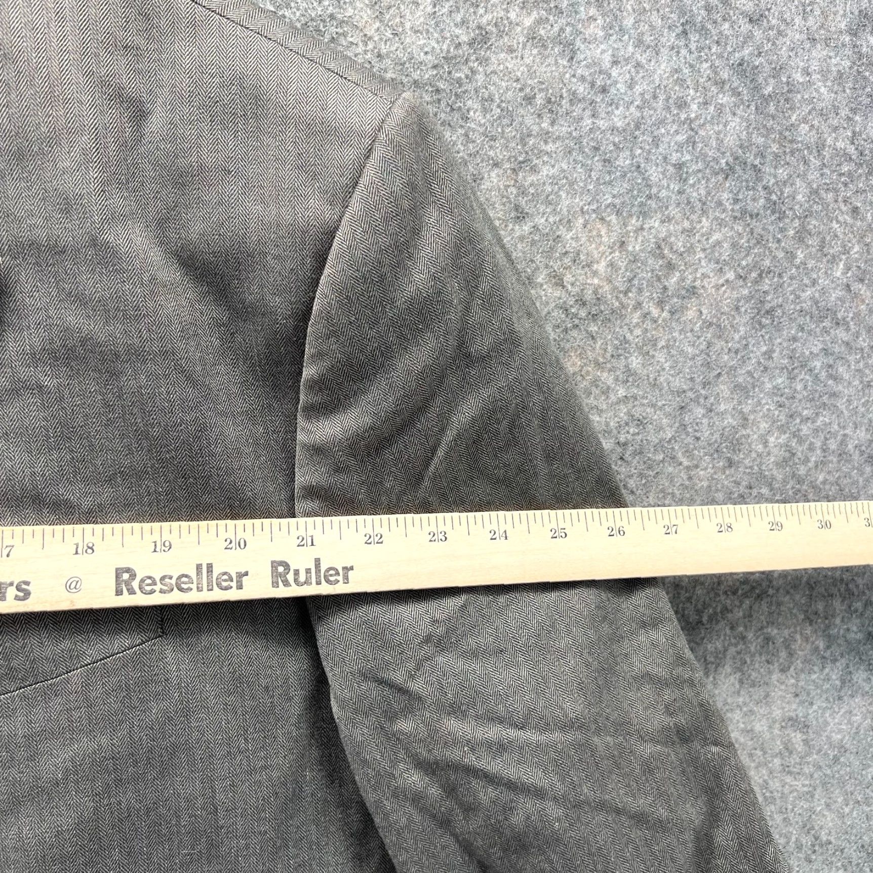 Banana Republic Banana Republic Blazer Men 46L Adult Gray Wool Herringbone Single-Breasted Jacket Coat Casual Long Leftovers Size 46R - 7 Thumbnail