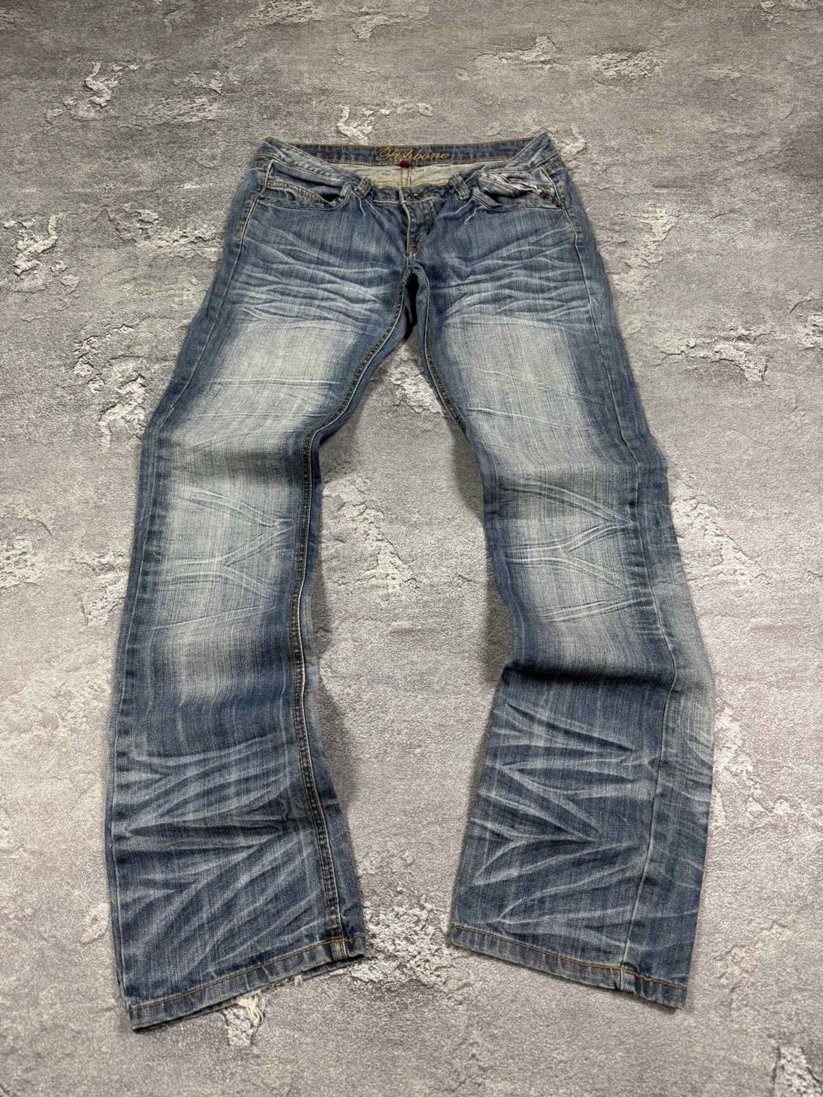 Pre-owned If Six Was Nine Flared Bootcut Jeans Size 32 Crazy Y2k In Blue