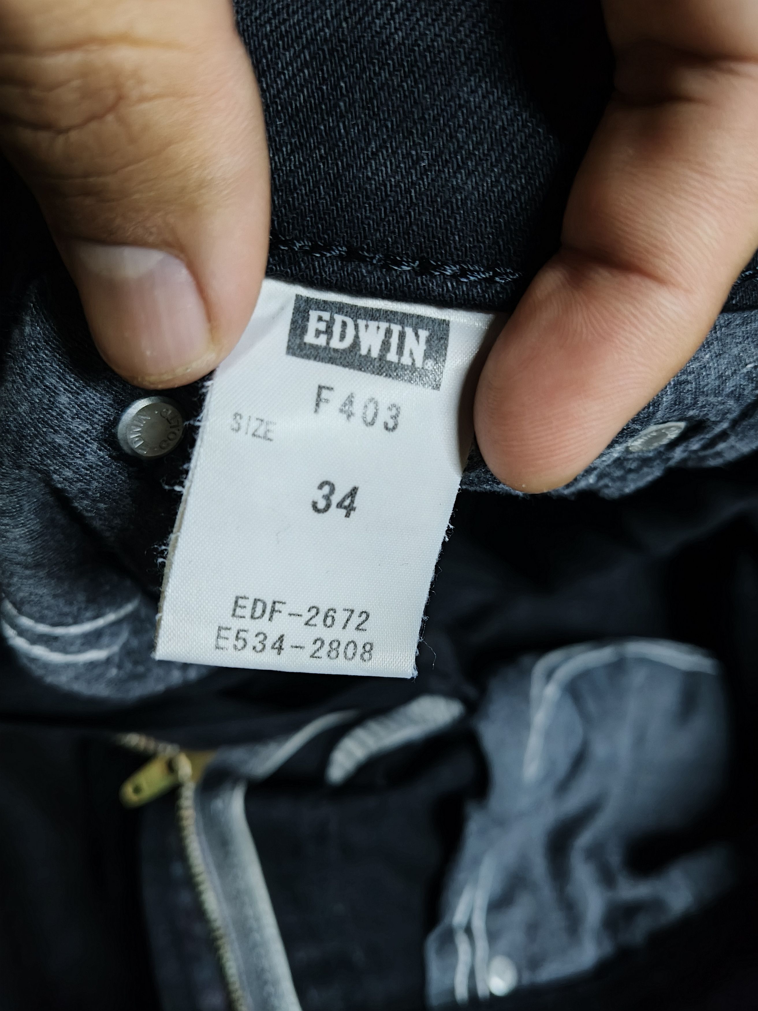 Edwin Edwin Denim Black Pants Size US 34 / EU 50 - 8 Thumbnail