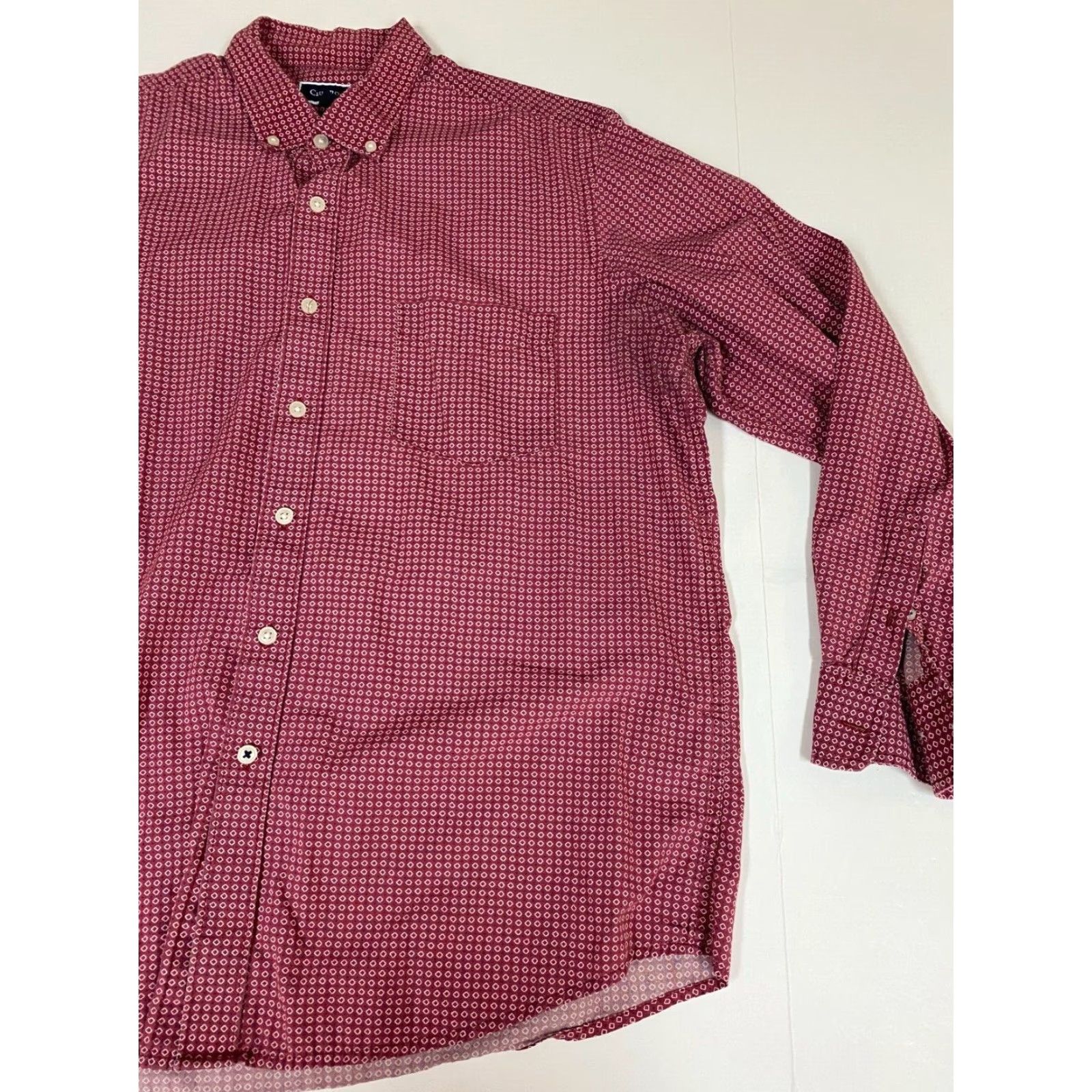 Club Room Club Room Mens Shirt Large Red Chest Pocket Dots Size US L / EU 52-54 / 3 - 2 Thumbnail